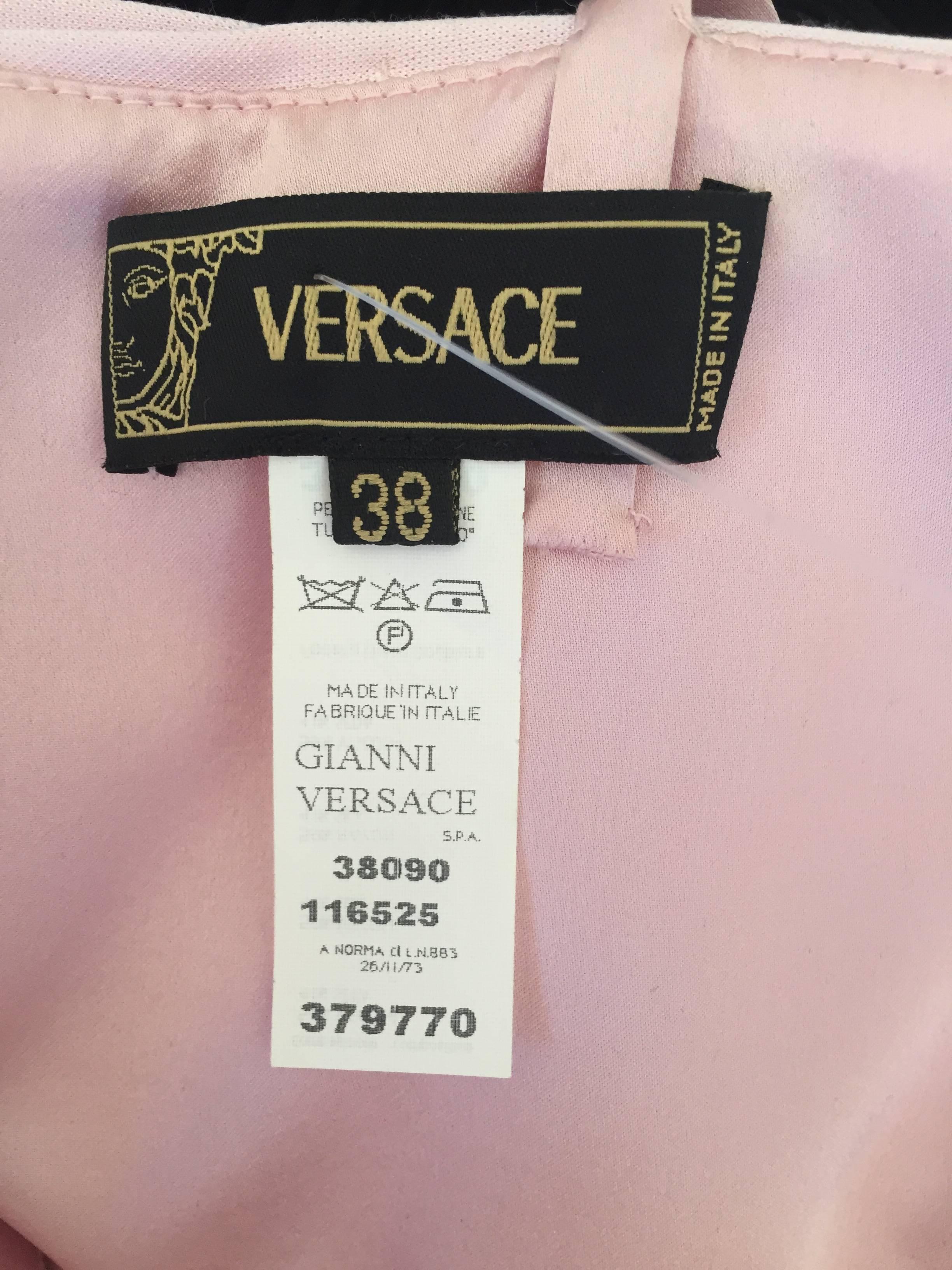 Versace Pink Goddess Gown with Baroque Starfish Pattern 2