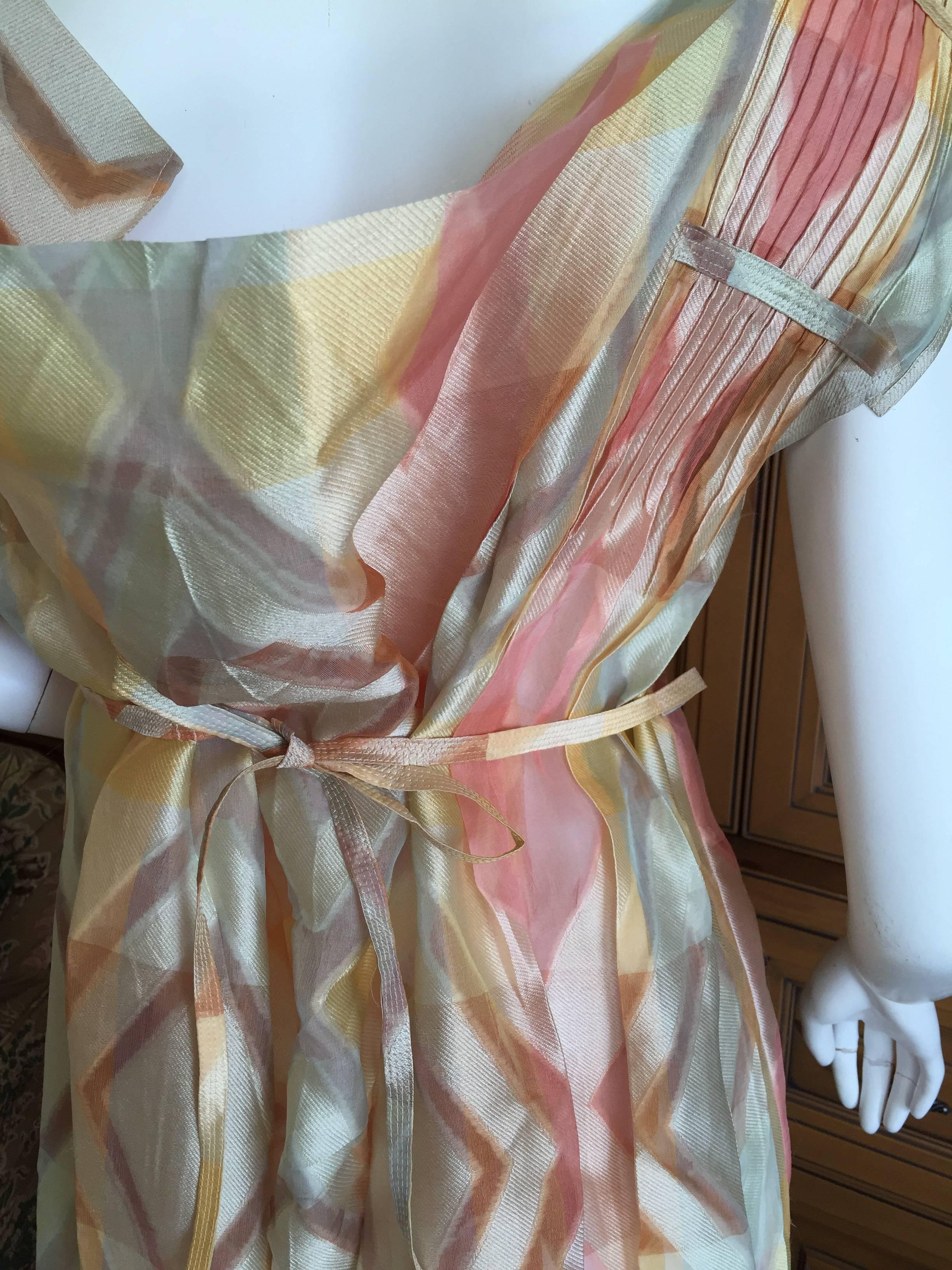 Issey Miyake Sheer Festive Pattern Dress In New Condition In Cloverdale, CA
