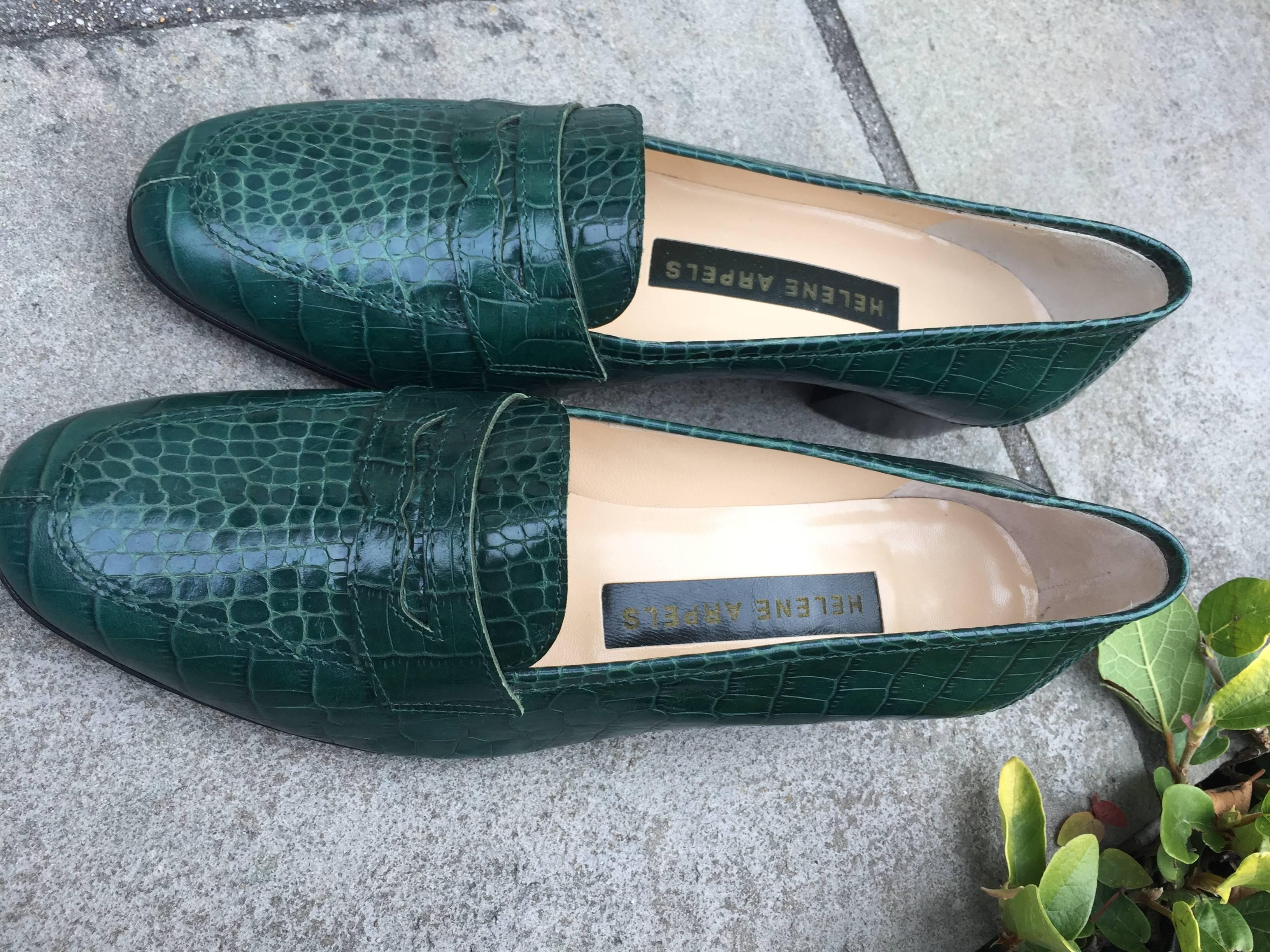 Helene Arpels Couture Paris Green Alligator 