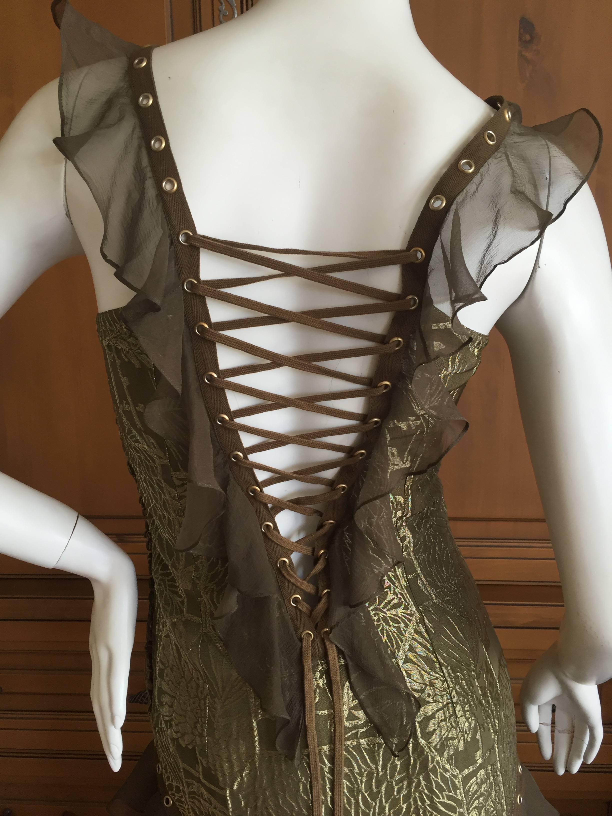 Dior by Galliano Corset Lace Cocktail Dress For Sale 1