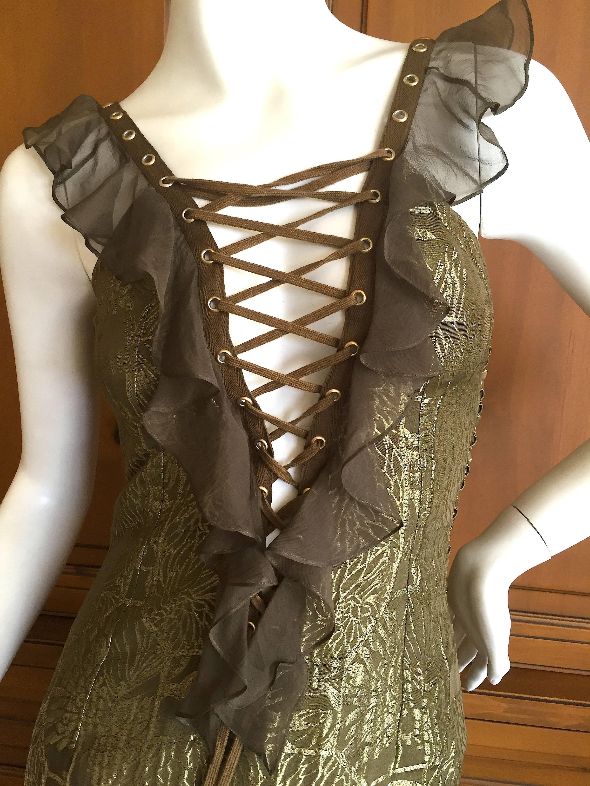 Dior by Galliano Corset Lace Cocktail Dress For Sale 3