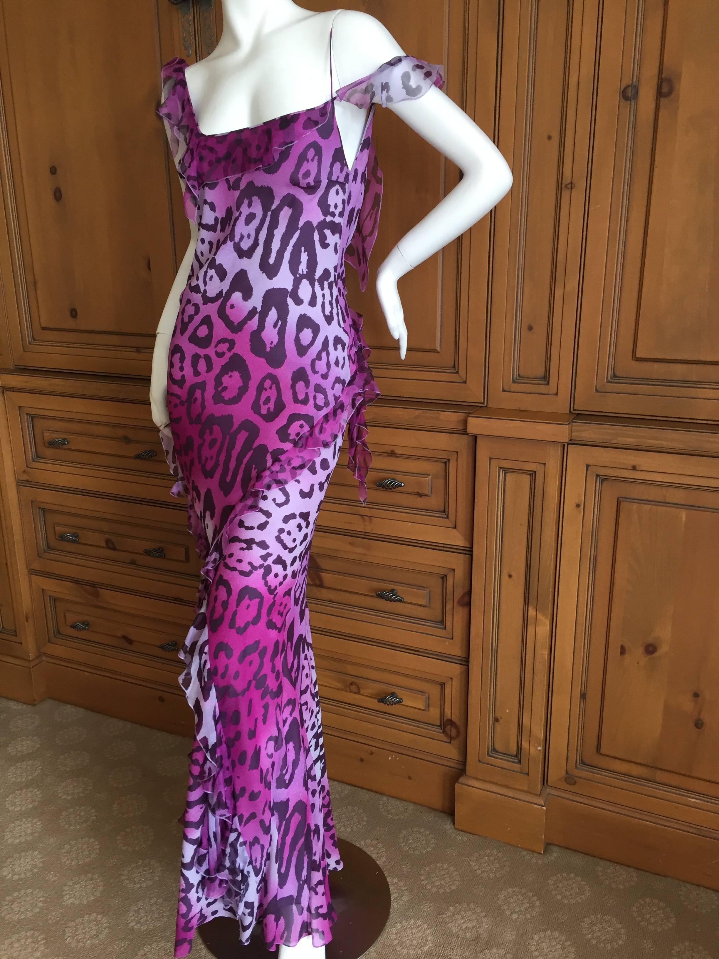 Christian Dior by John Galliano Bias Cut Leopard Dress For Sale 2