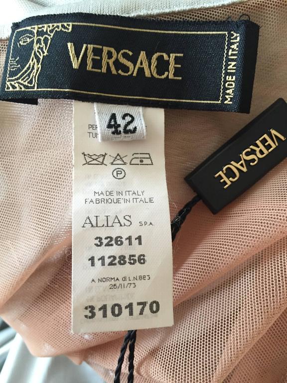 Versace Low Cut Vintage Silver Siren Gown For Sale at 1stDibs | versace ...