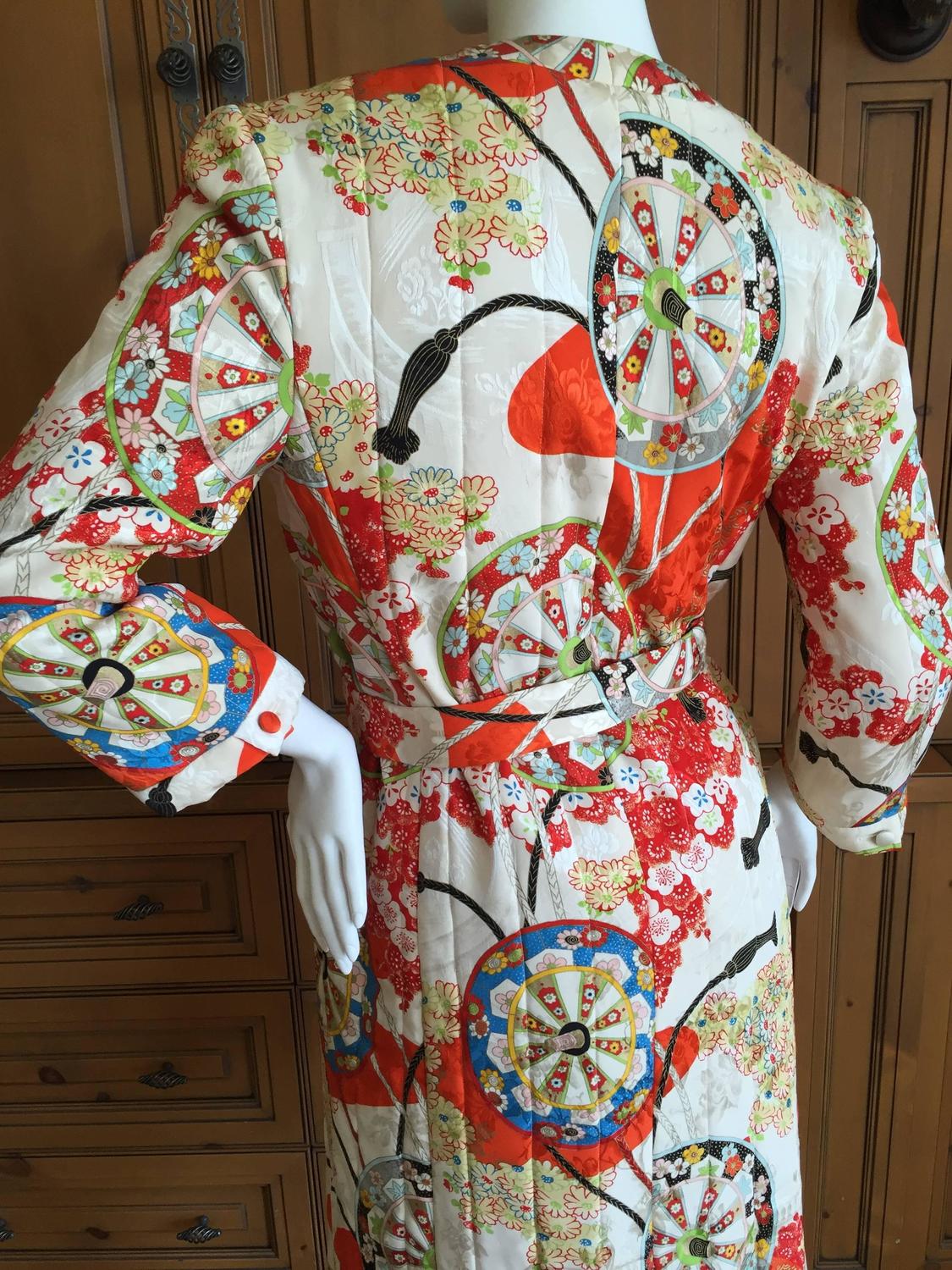 Christian DIor Japanese Silk Kimono Style Belted Coat by John Galliano ...