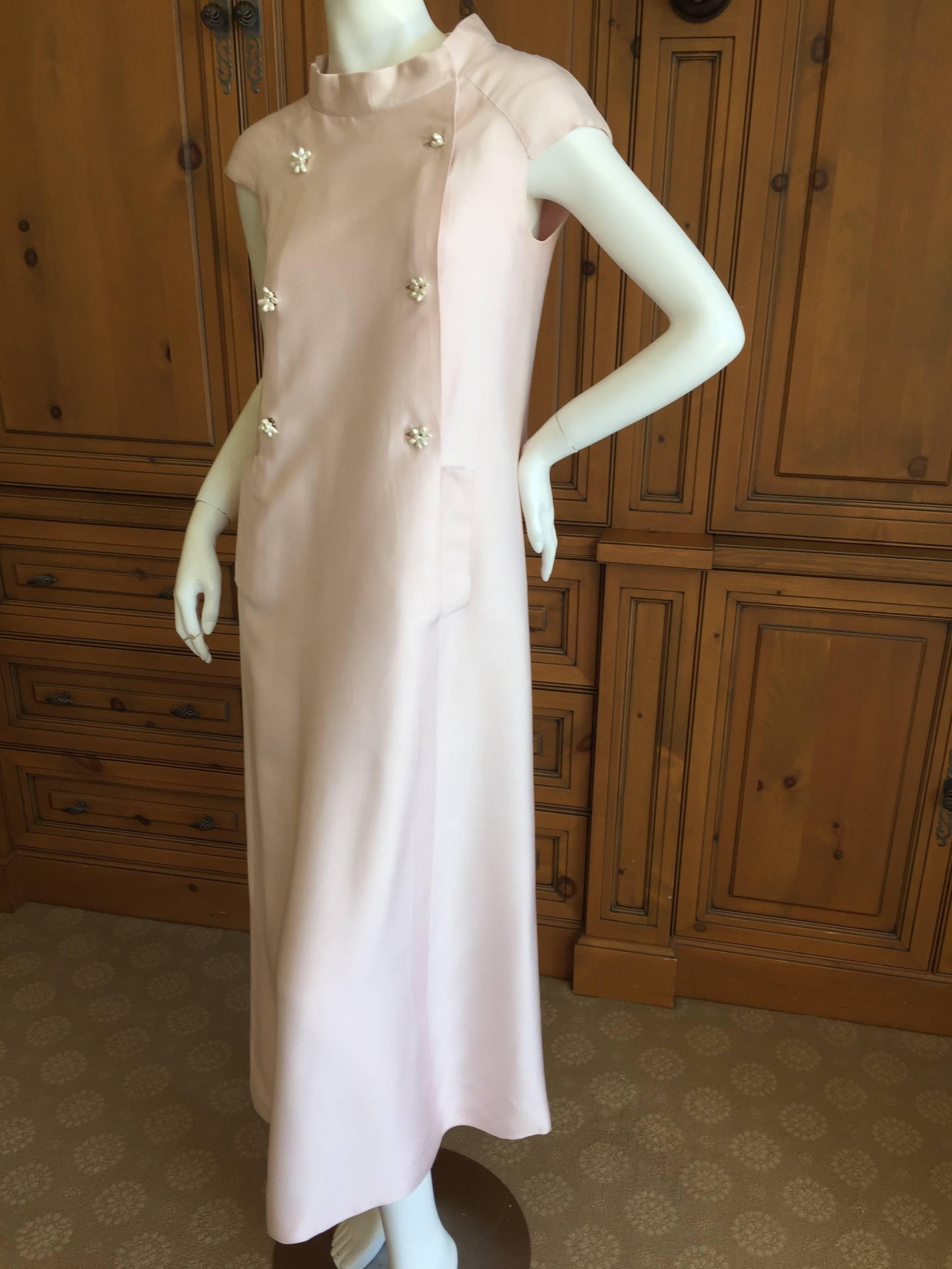 Christian Dior Numbered Haute Couture 1960 Pink Silk Dress 2