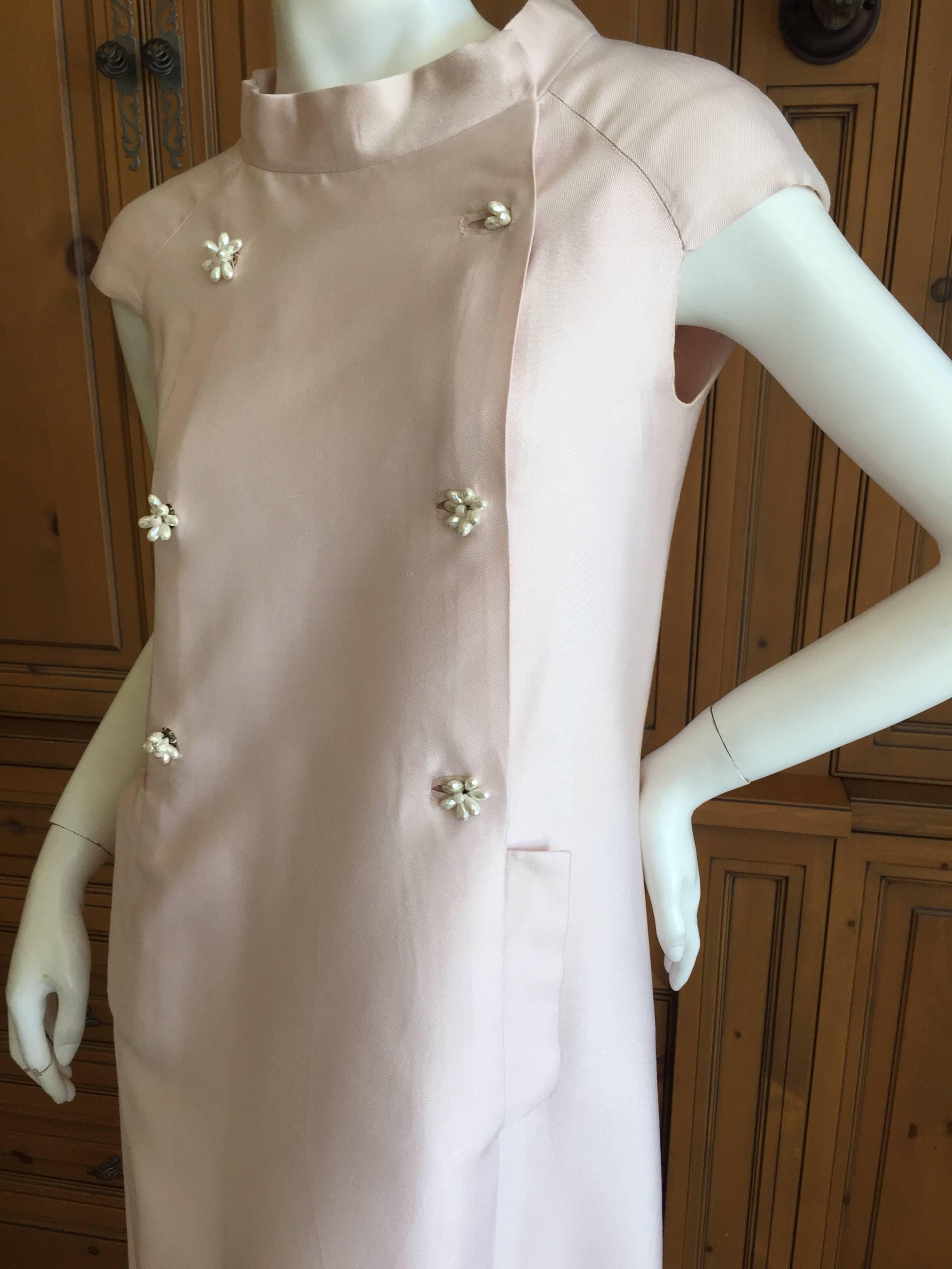 Christian Dior Numbered Haute Couture 1960 Pink Silk Dress 1