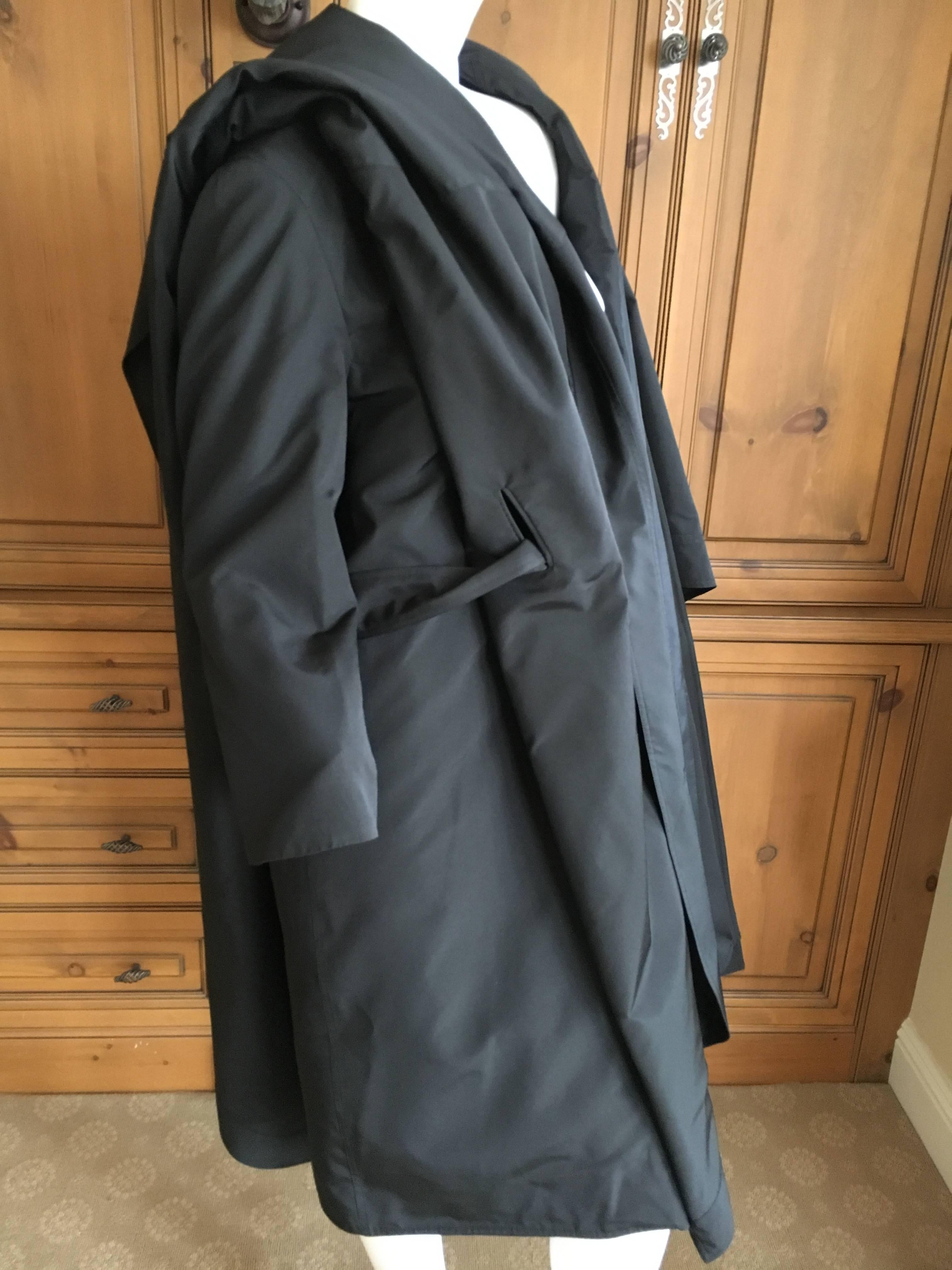 Chado Ralph Rucci Sculptural Taffeta Belted Cape Coat at 1stDibs