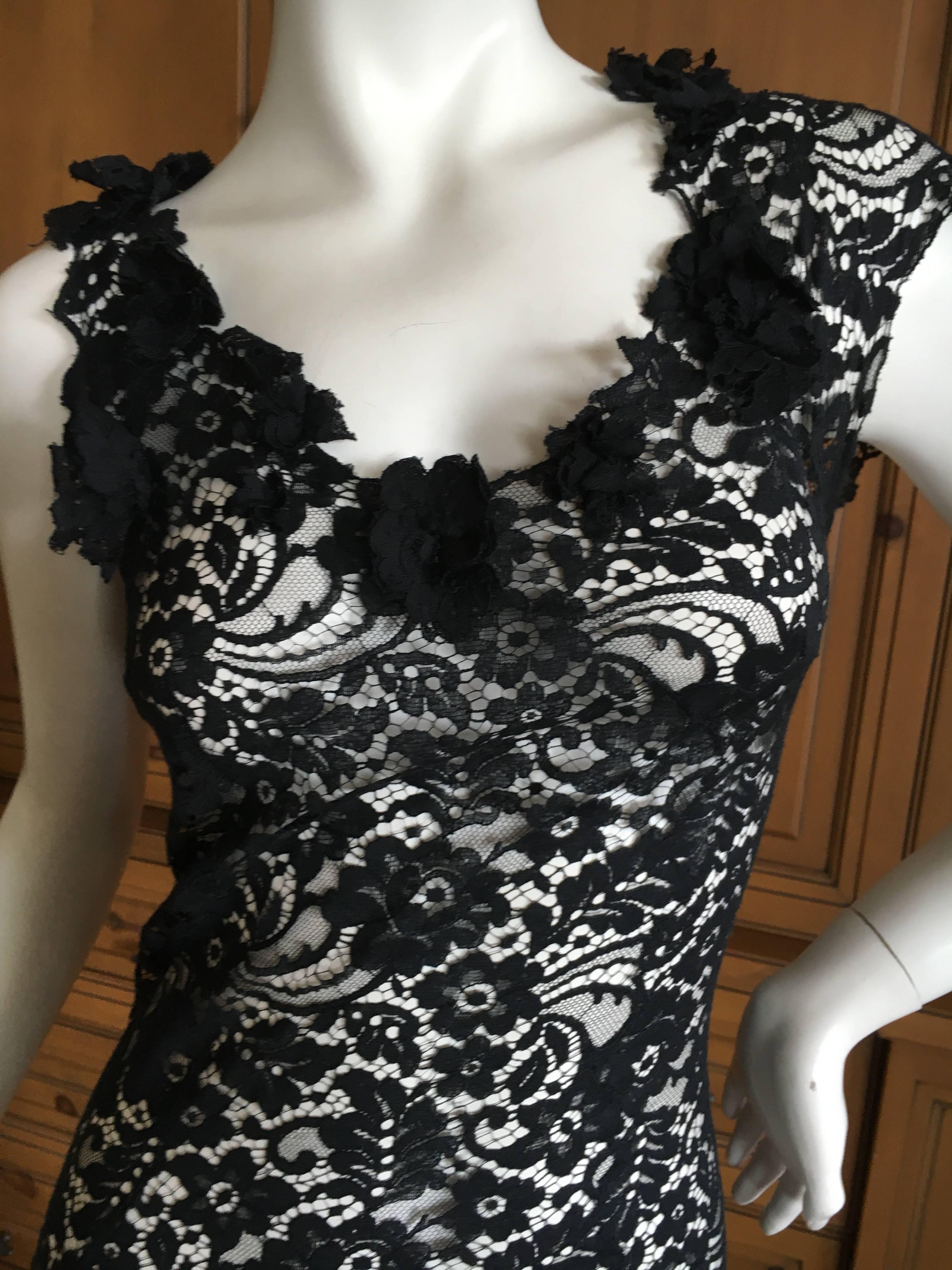 Christian Dior by John Galliano Bergdorf Goodman 1998 Lace Evening Dress In Excellent Condition In Cloverdale, CA