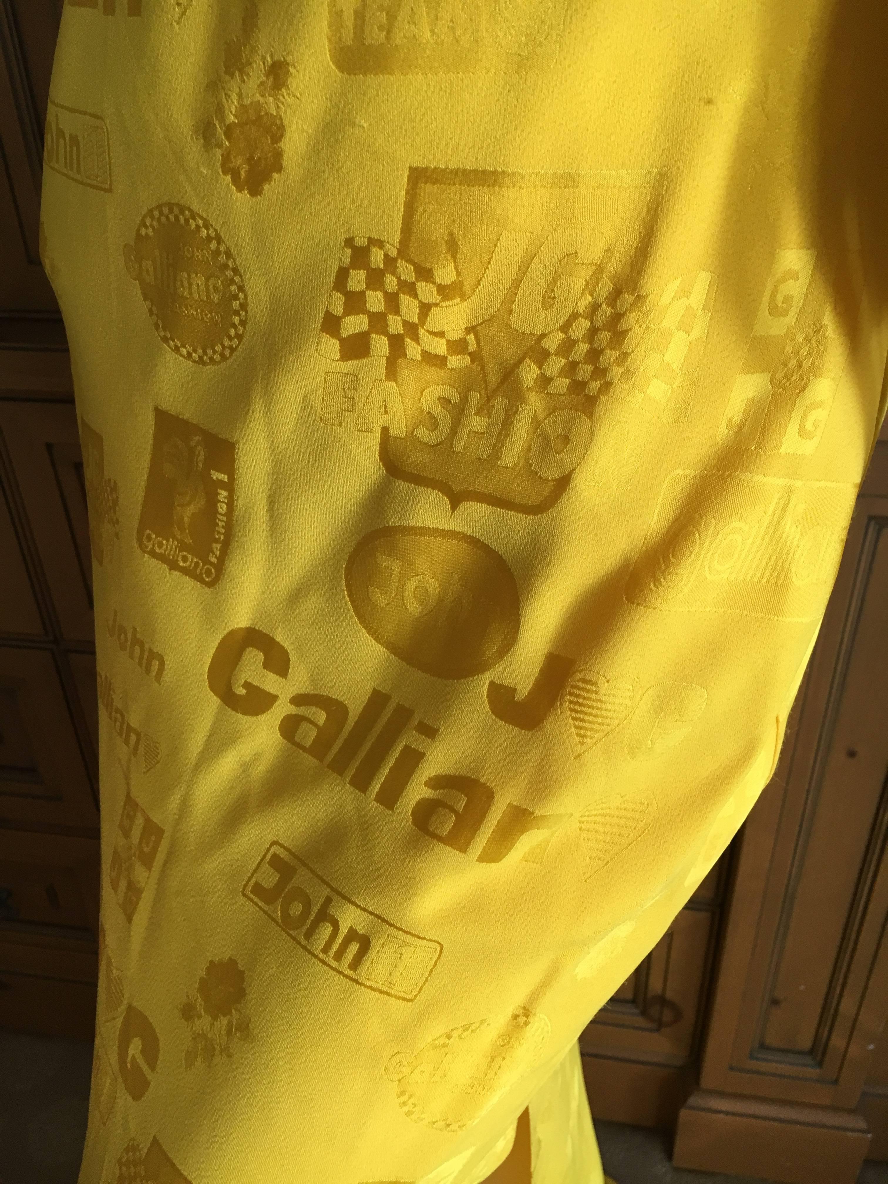 John Galliano 90's Nascar Logo Bias Cut Dress with Matching Fringe Shawl For Sale 1