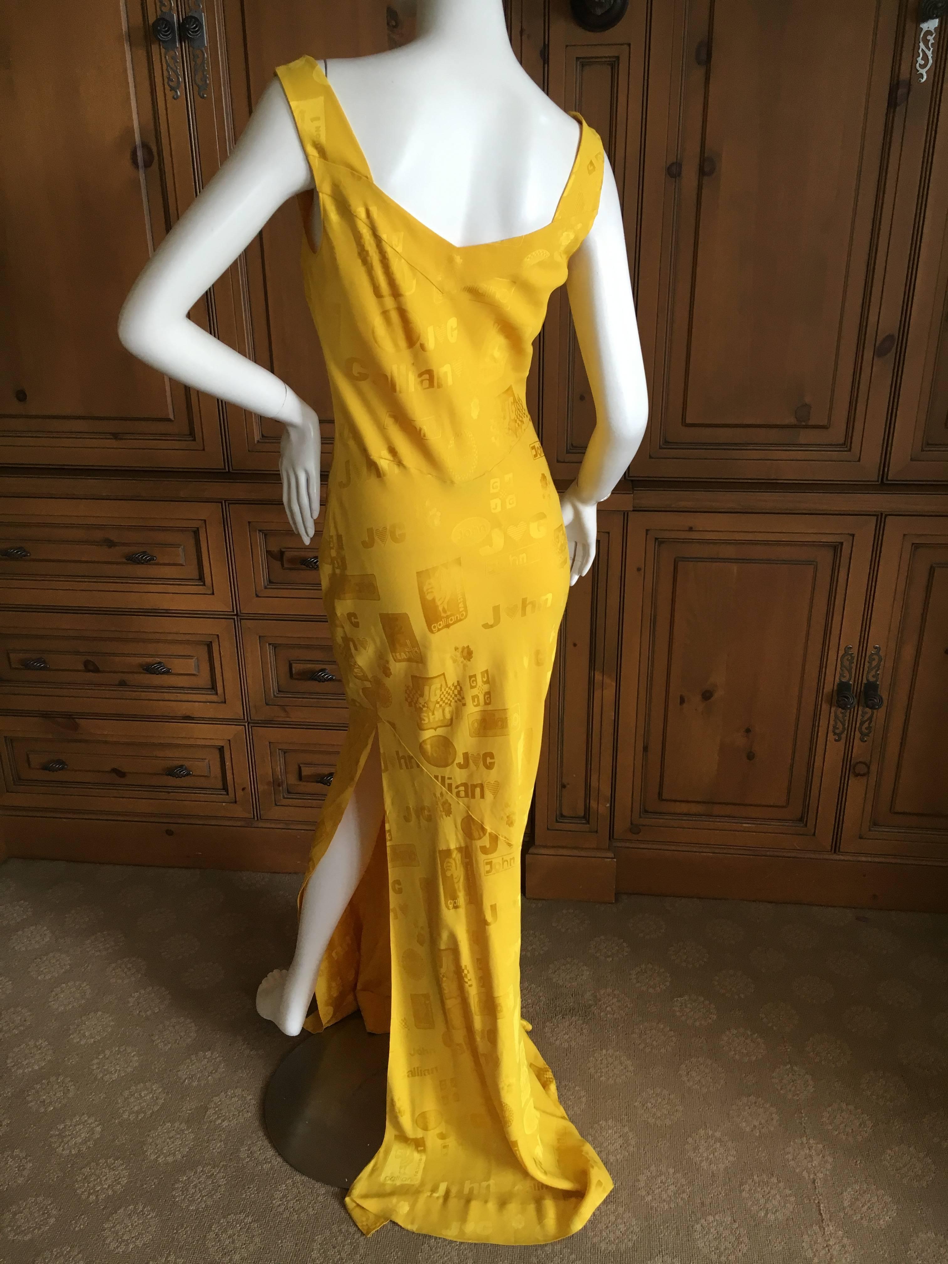 Women's John Galliano 90's Nascar Logo Bias Cut Dress with Matching Fringe Shawl For Sale
