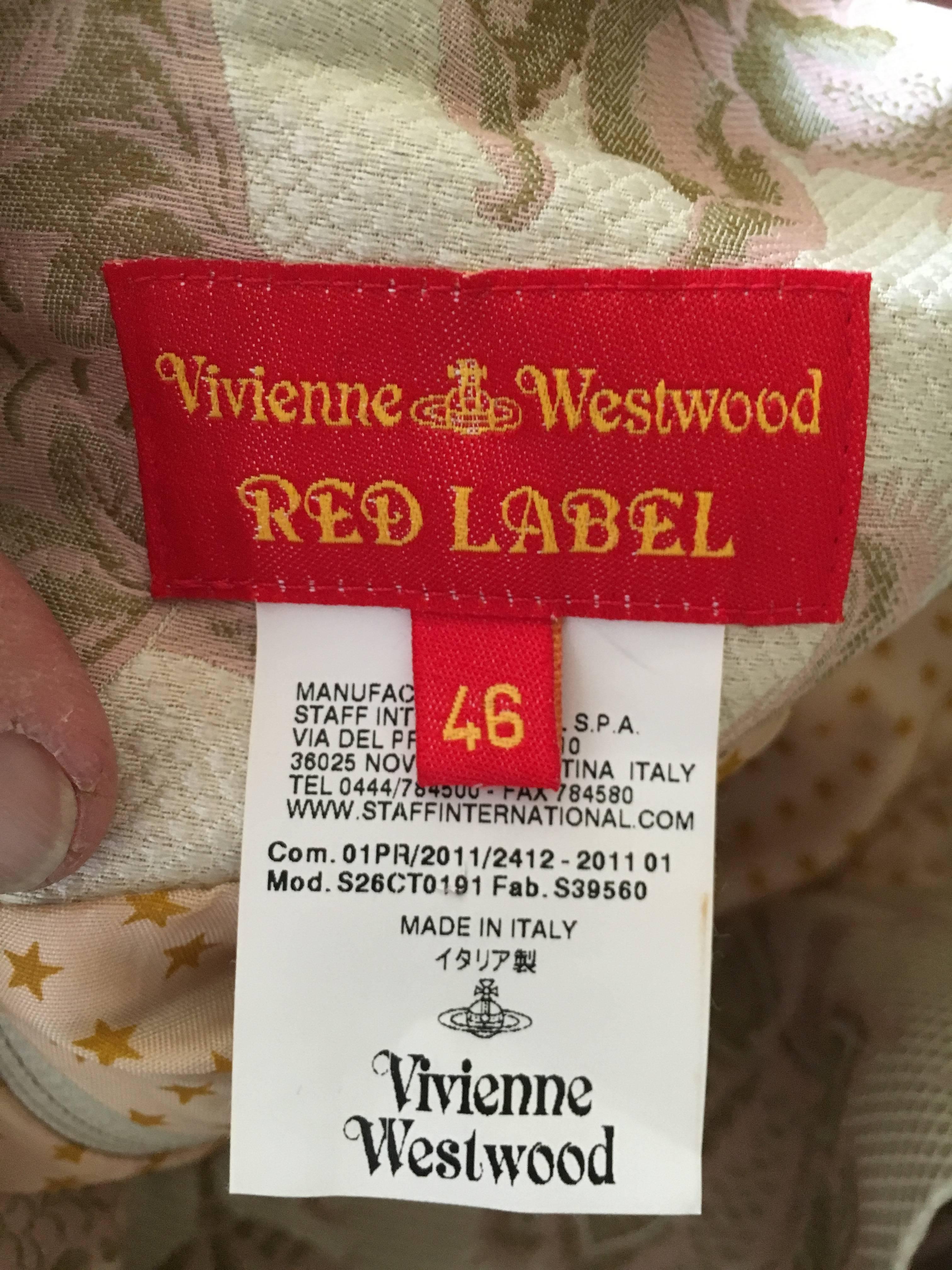 Vivienne Westwood Red Label Gold Jacquard Cocktail Dress 2
