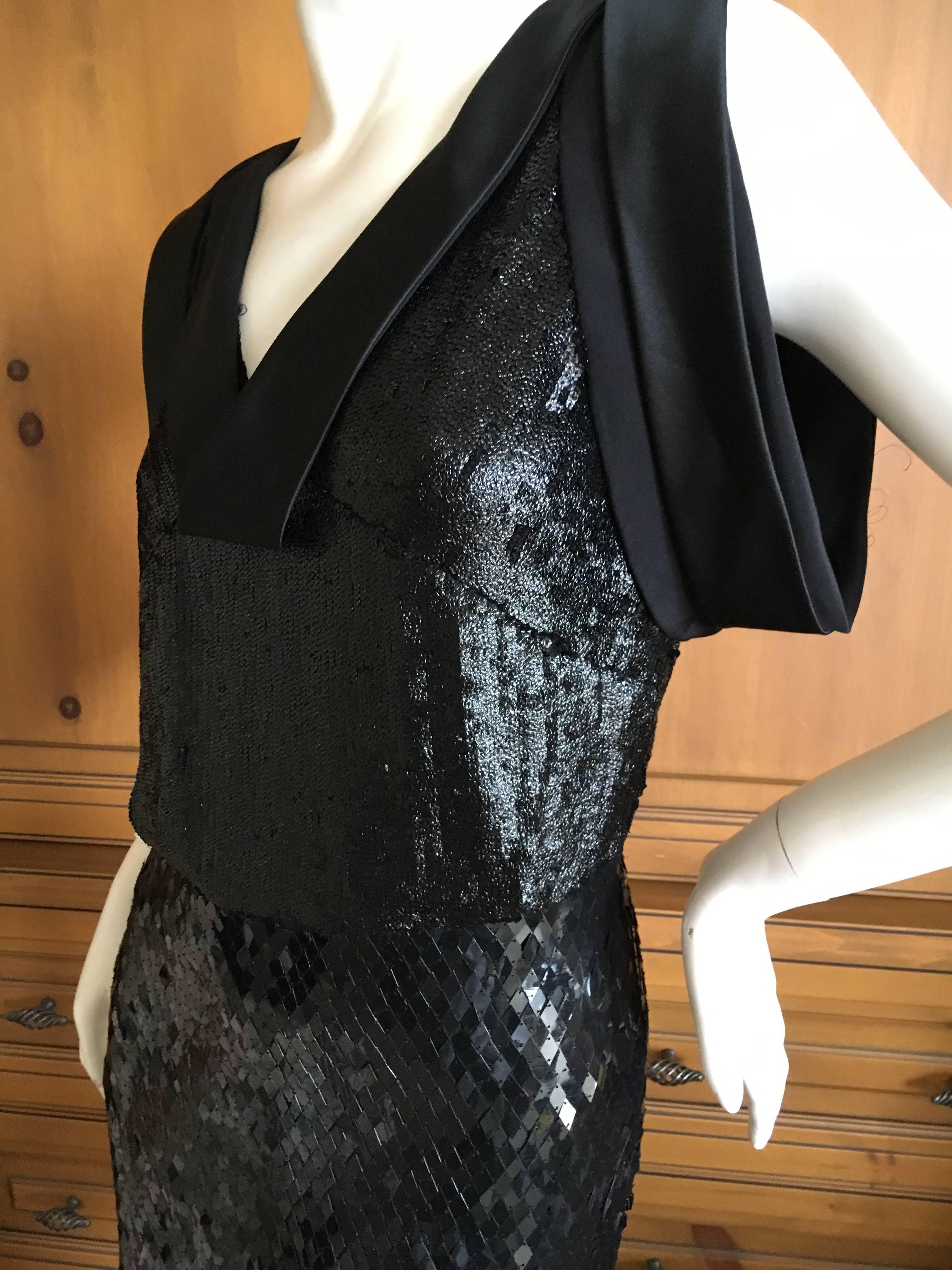Gucci Litlte Black Dress with Harlequin Pattern Sequins In Excellent Condition For Sale In Cloverdale, CA