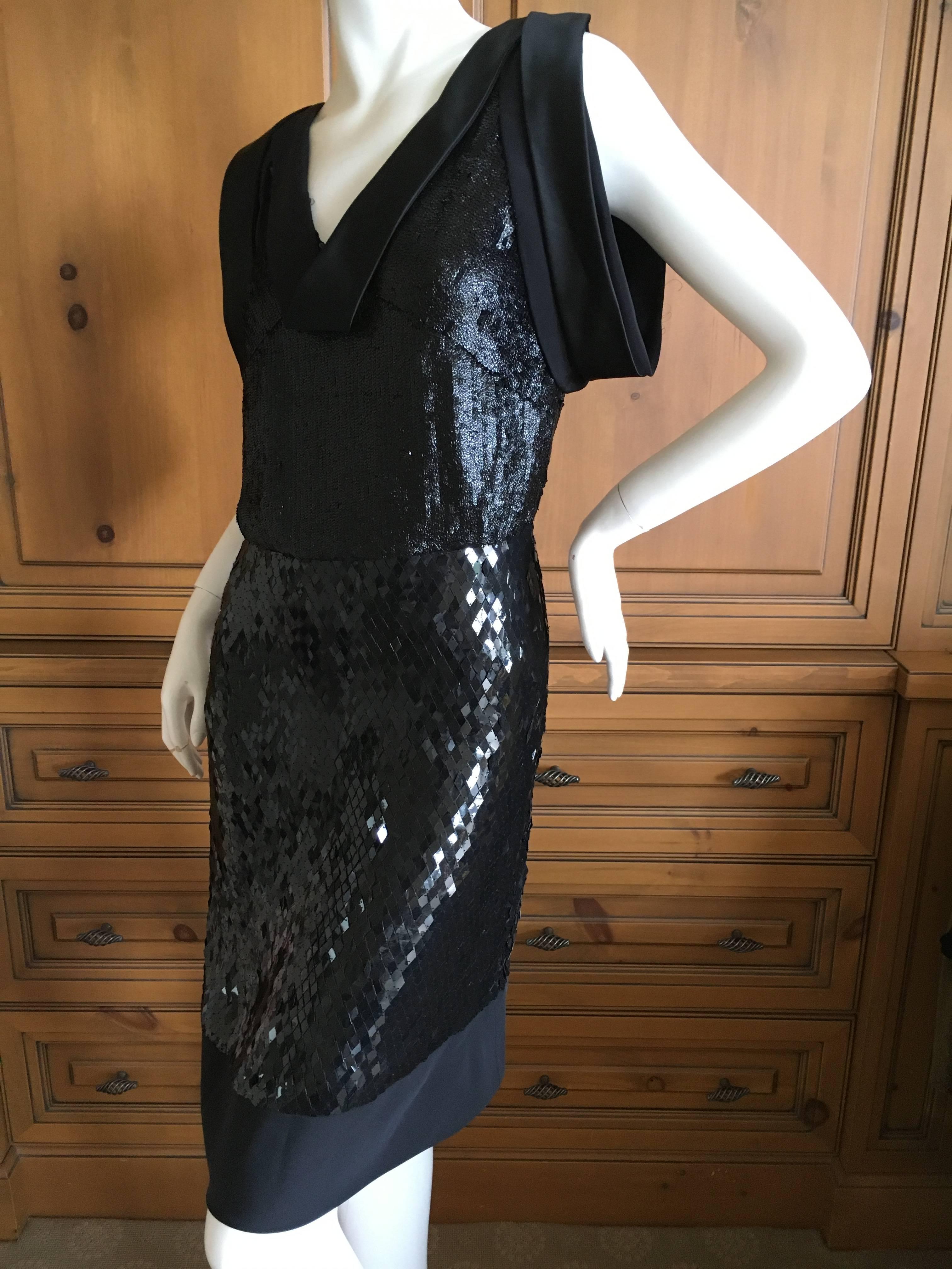 Women's Gucci Litlte Black Dress with Harlequin Pattern Sequins For Sale