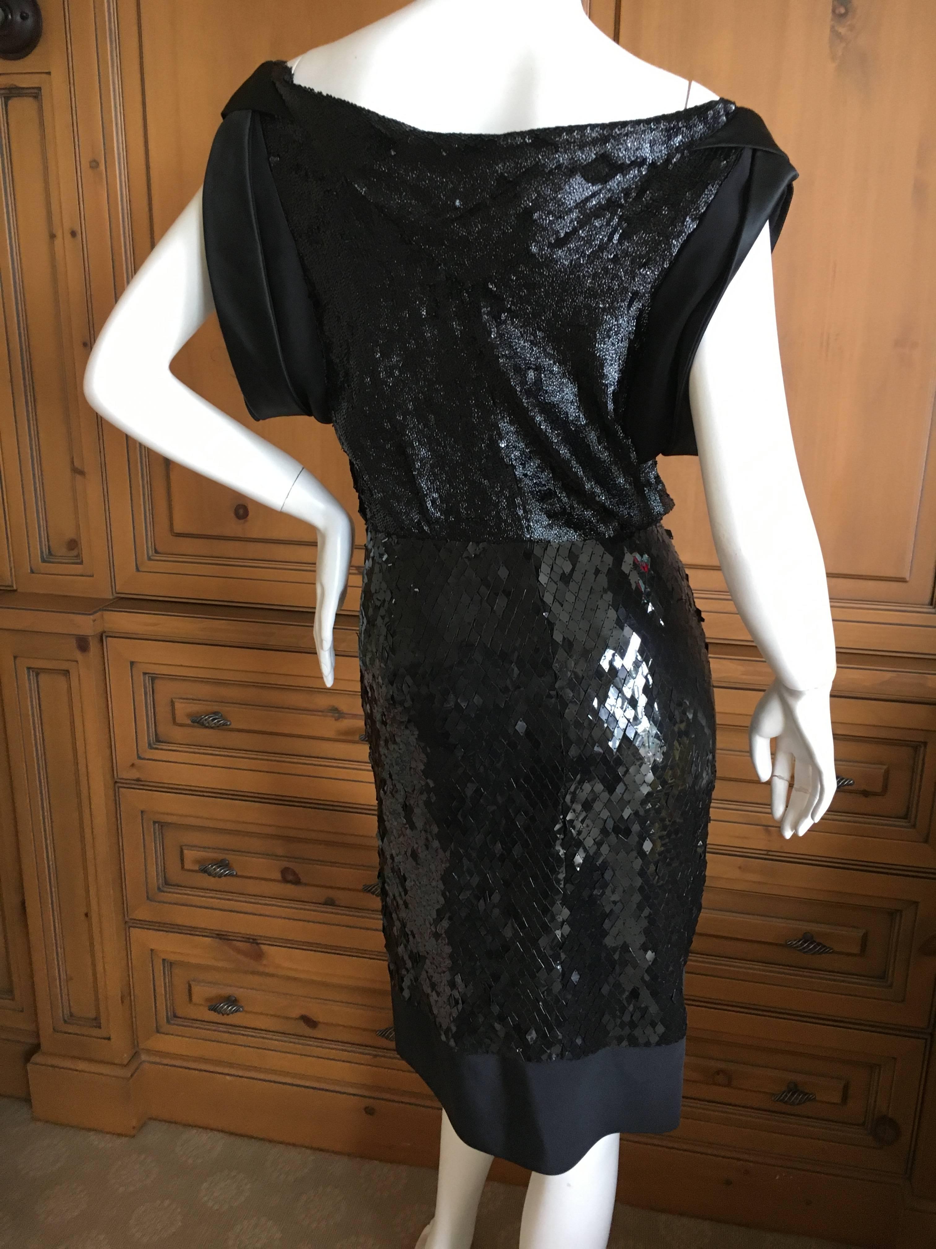 Gucci Litlte Black Dress with Harlequin Pattern Sequins For Sale 1