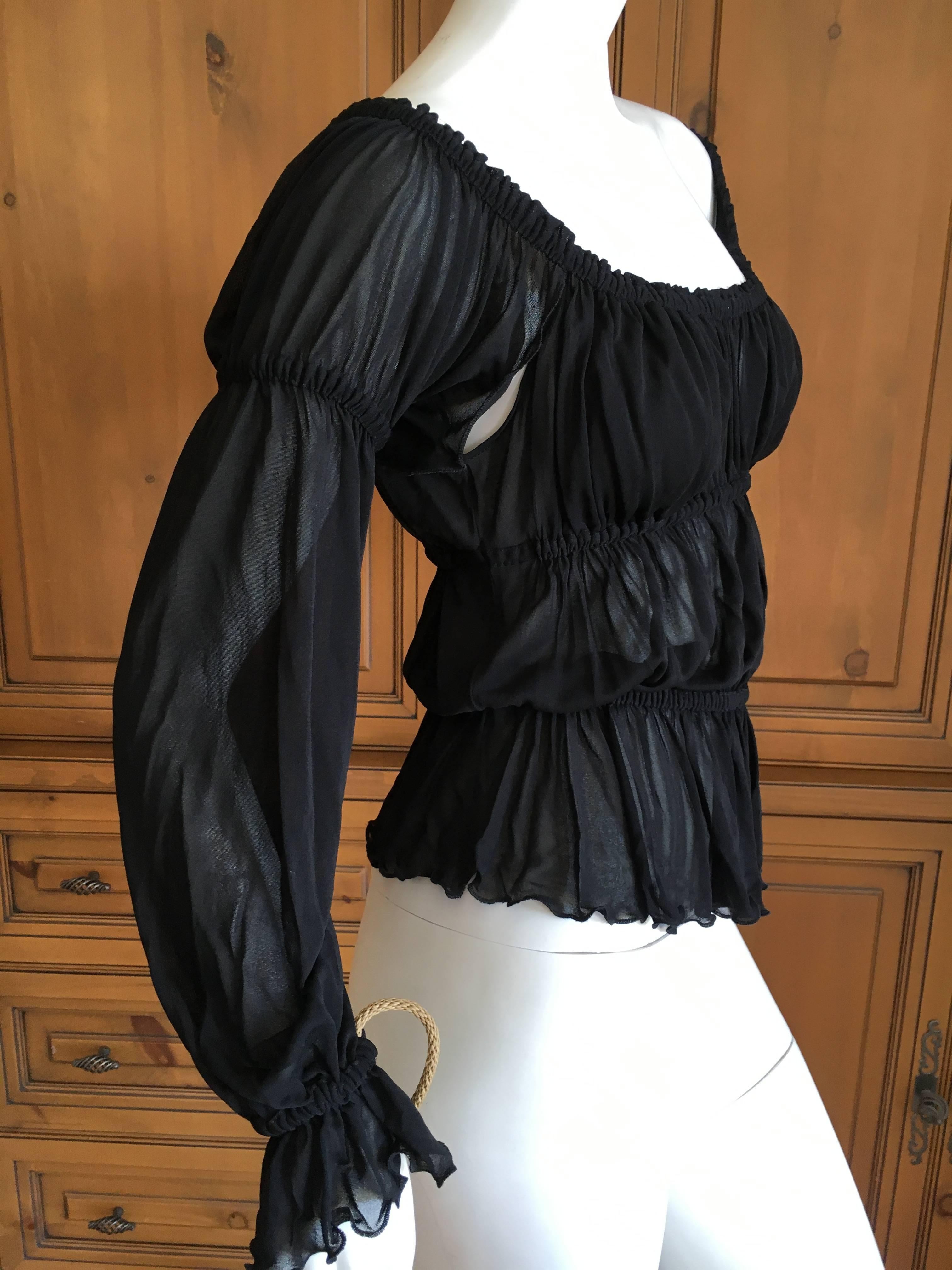 Yves Saint Laurent by Tom Ford Romantic Black Top For Sale 1