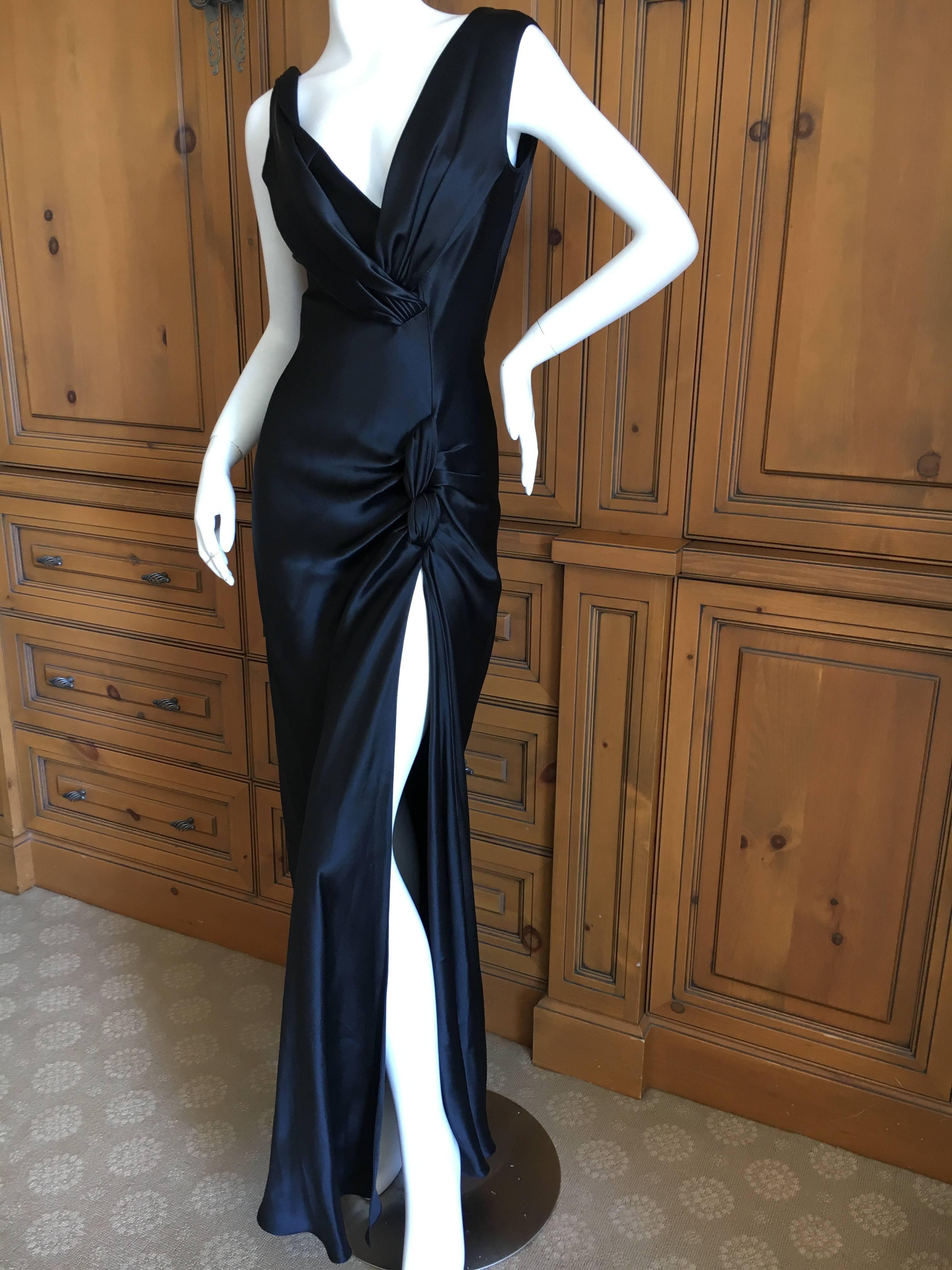 Christian Dior by John Galliano Bias Cut Silk Evening Dress with High Slit 3