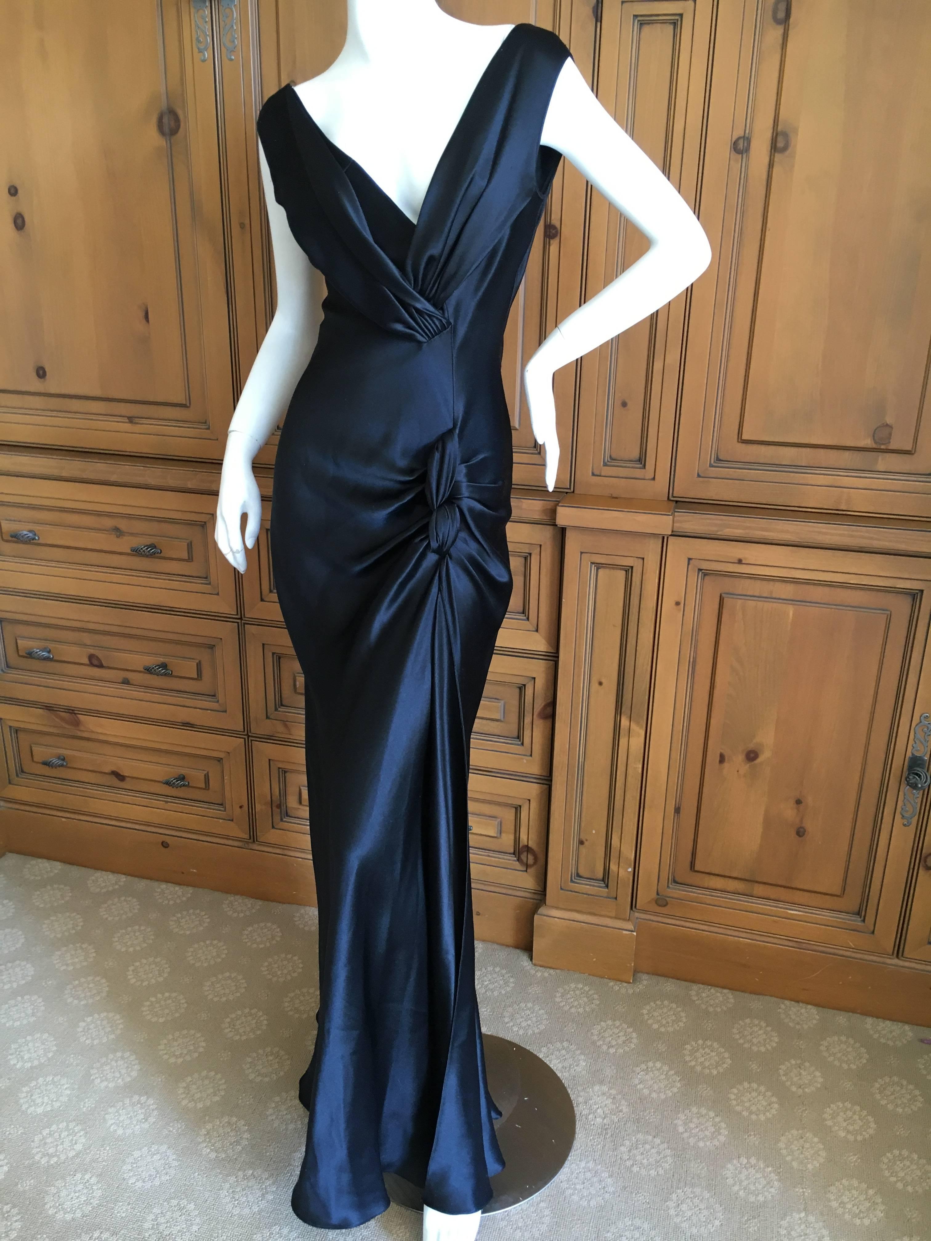 Christian Dior by John Galliano Bias Cut Silk Evening Dress with High Slit 2