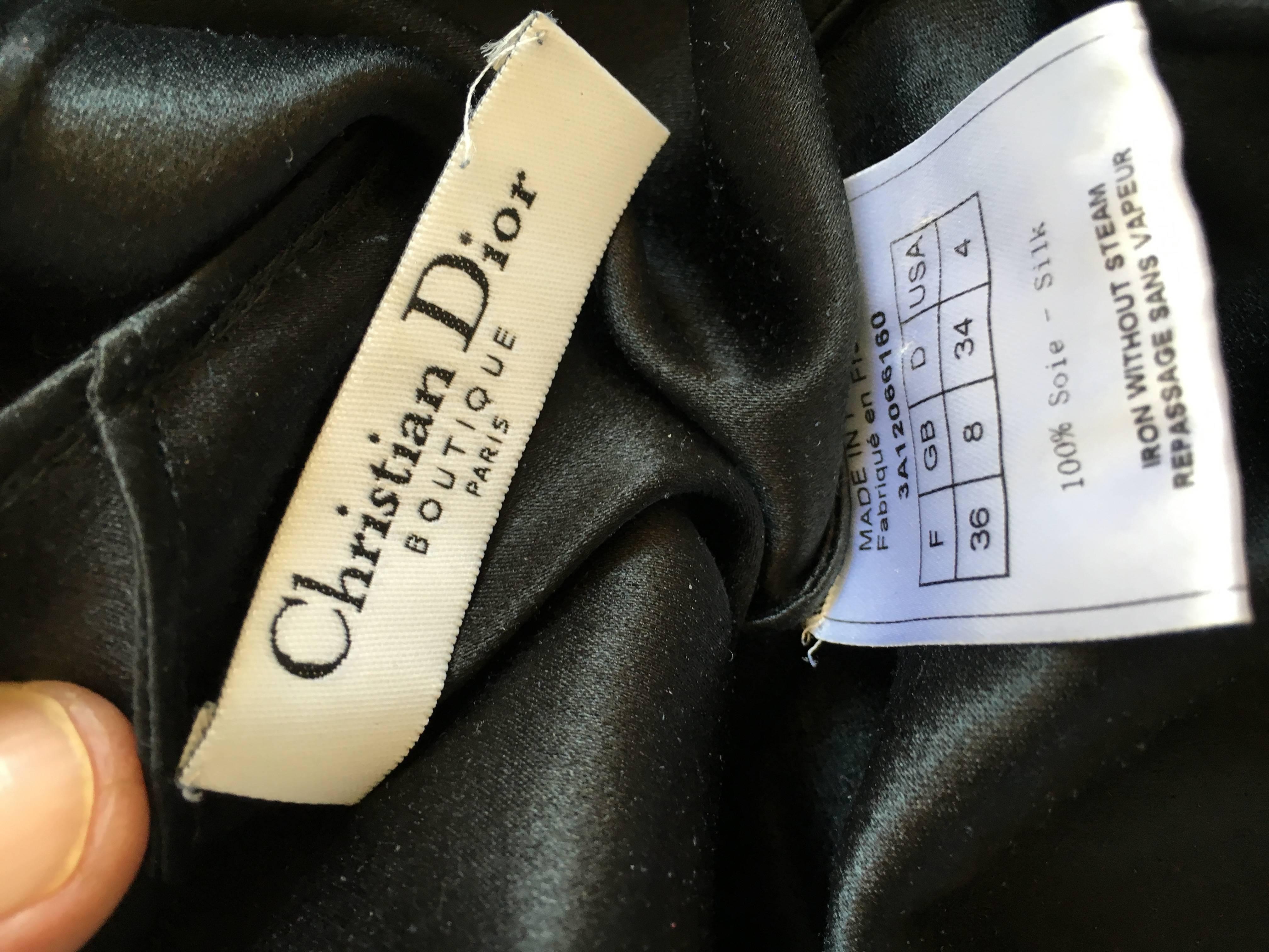 Christian Dior by John Galliano Bias Cut Silk Evening Dress with High Slit 4