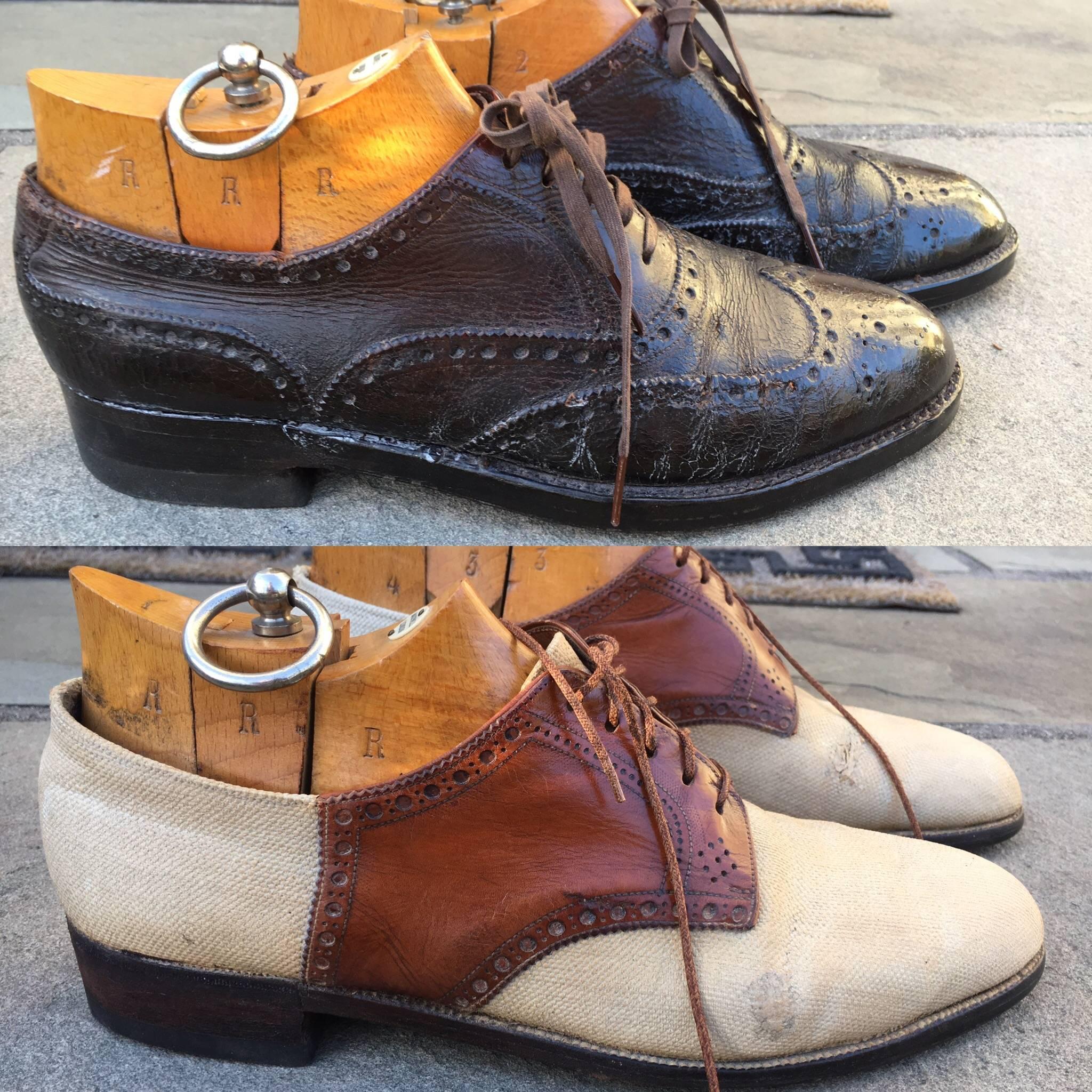 Maxwell London - 12 paires de chaussures pour homme d'avant-guerre sur mesure avec arbres à chaussures Bon état - En vente à Cloverdale, CA
