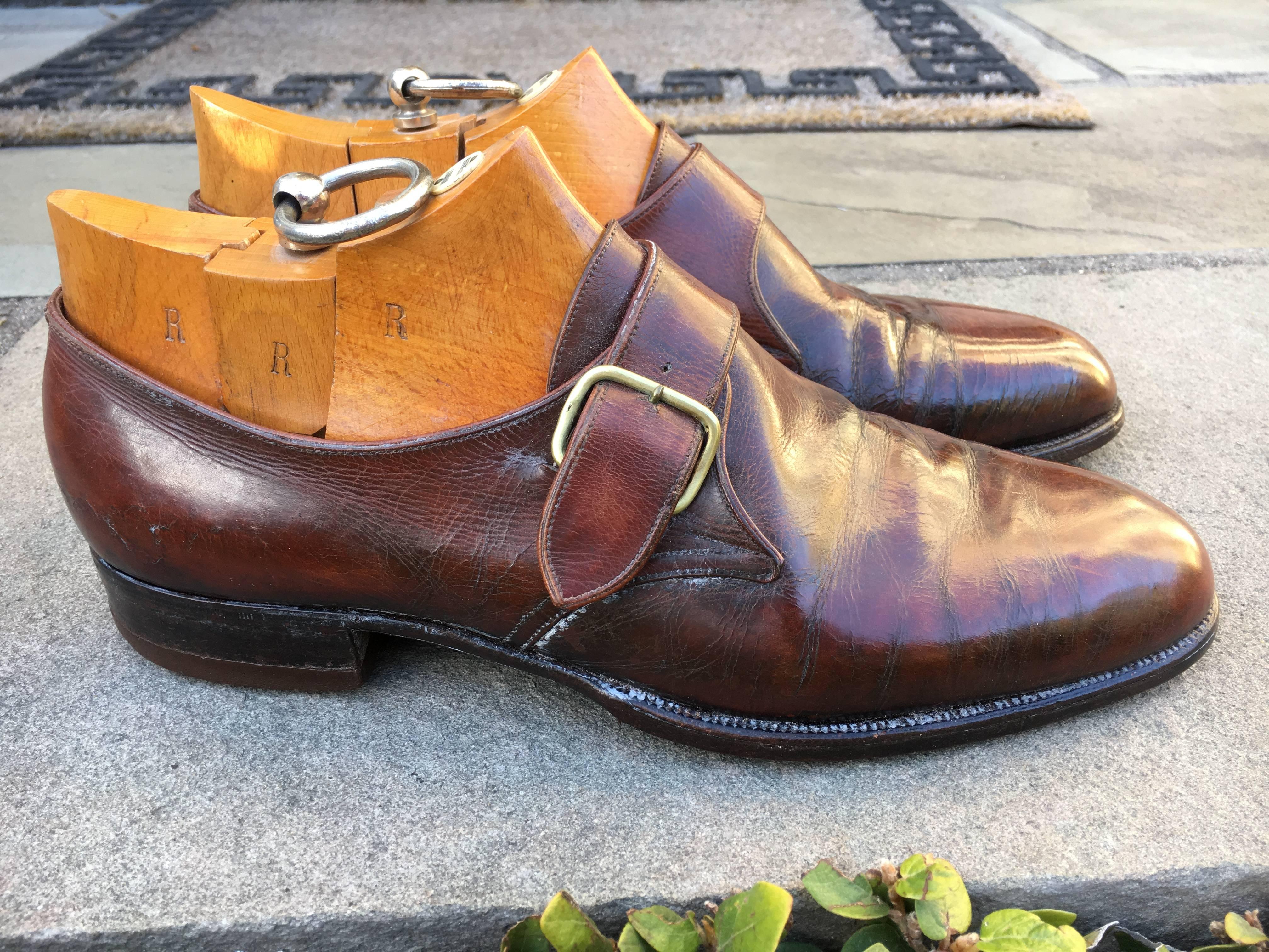 Maxwell London 12 Pair of Pre War Bespoke Gentleman's Shoes w Shoe Trees For Sale 3