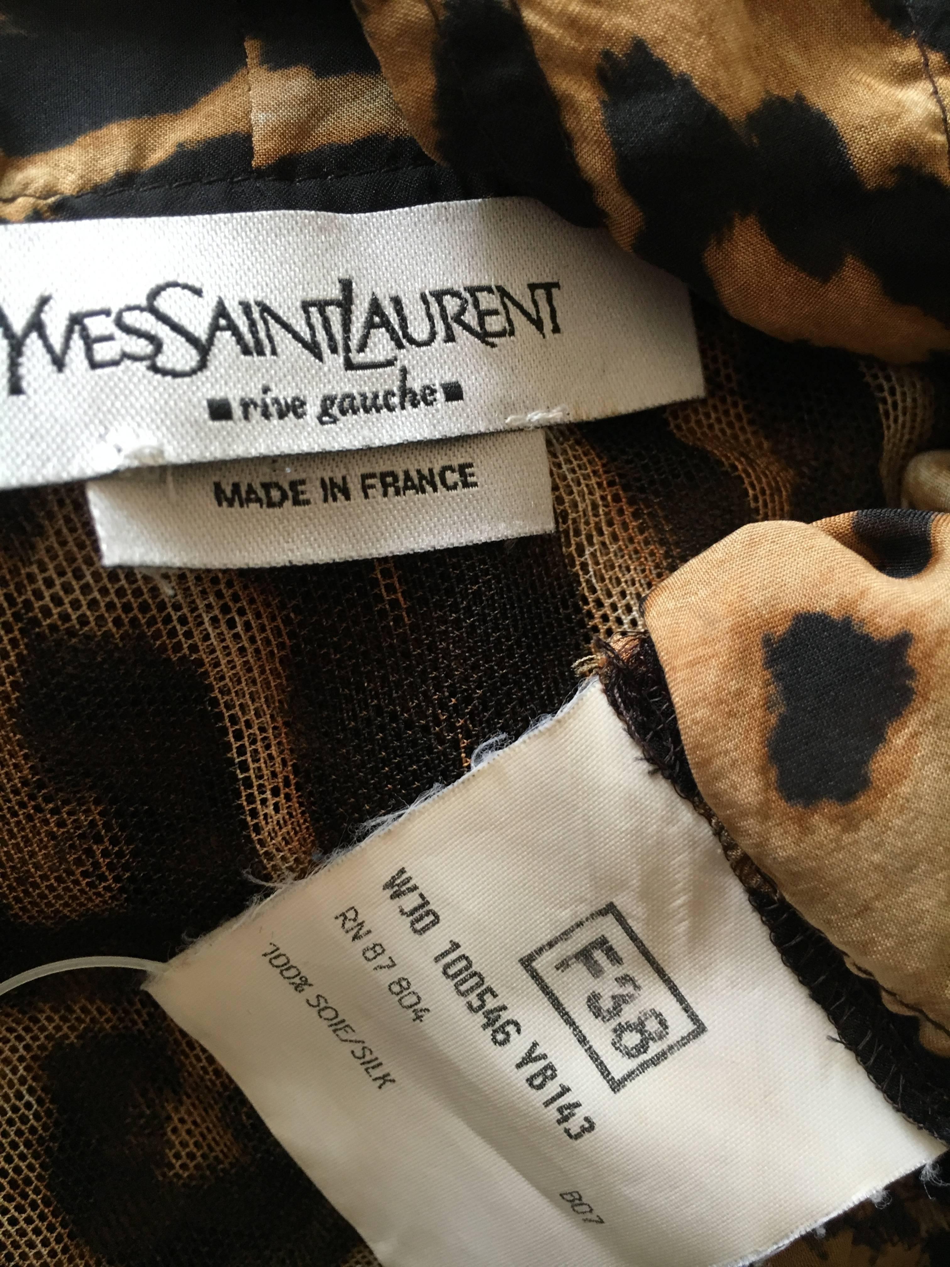 Women's Yves Saint Laurent Silk Leopard Print Top by Tom Ford