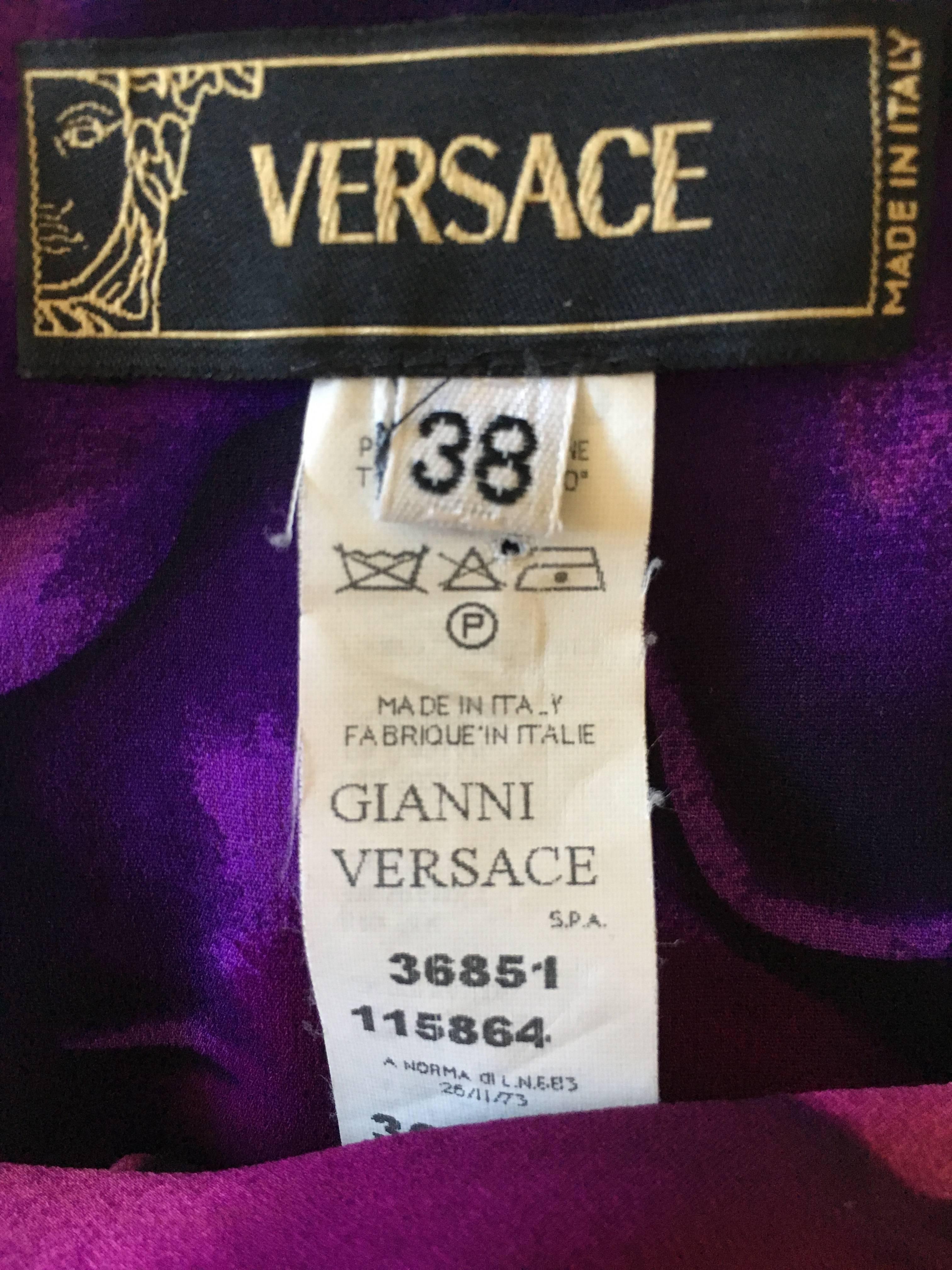 Versace Floral Dress with Lace Insert and Corset Lacing 3