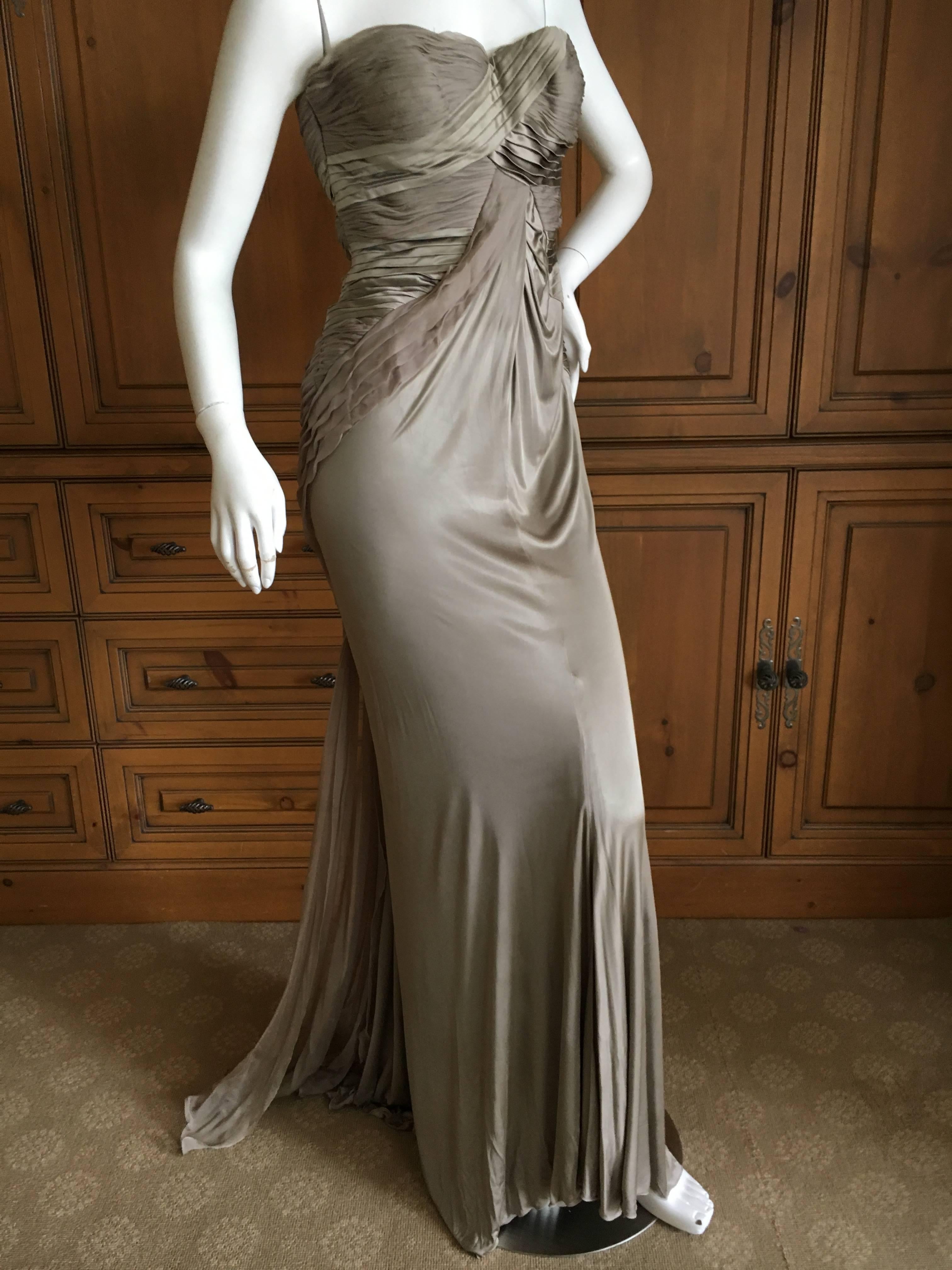 Versace Vintage Pleated Strapless Evening Dress.
Size 40
Bust 36