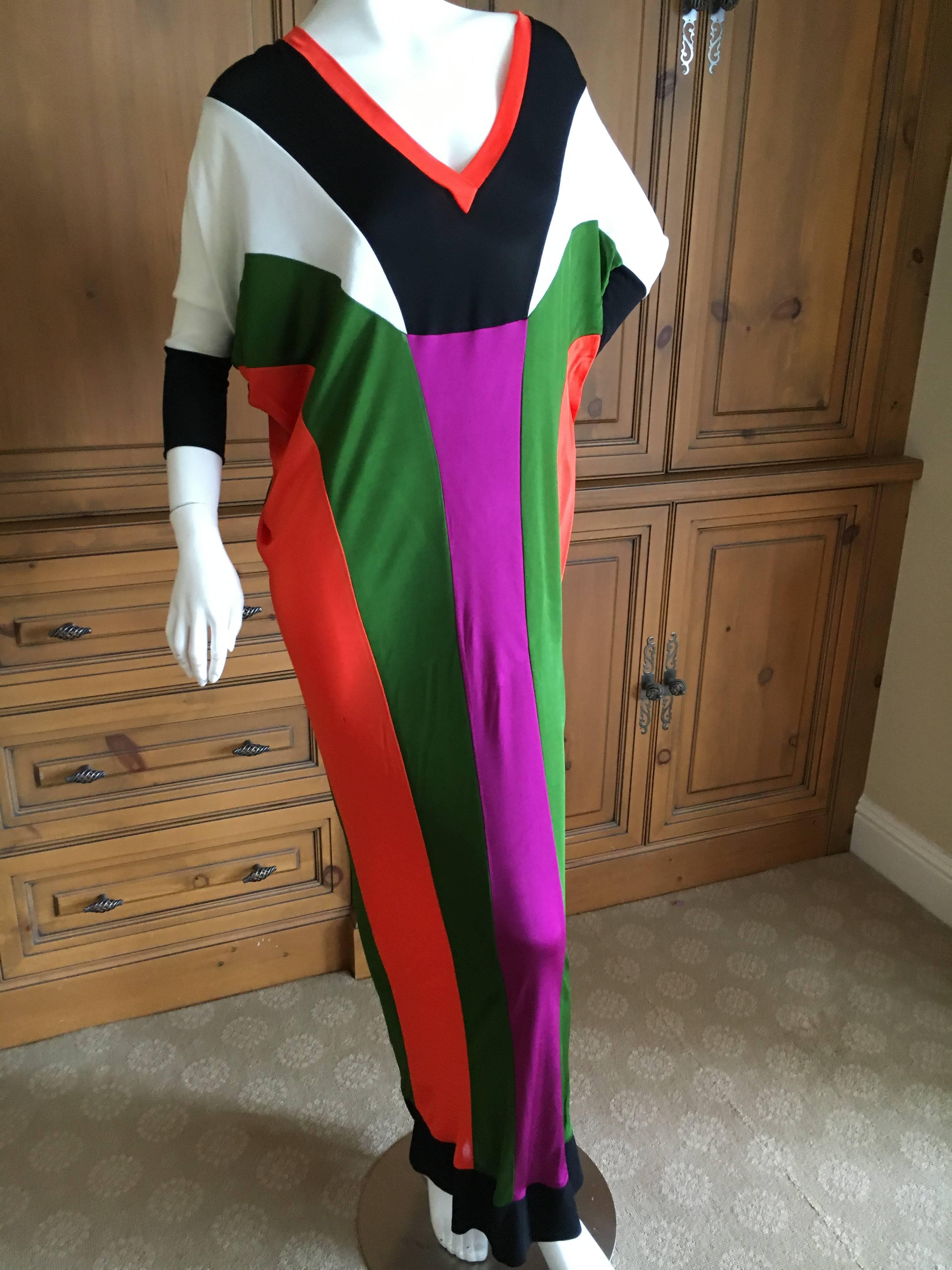 Jean Paul Gaultier Color Block Caftan In Excellent Condition For Sale In Cloverdale, CA