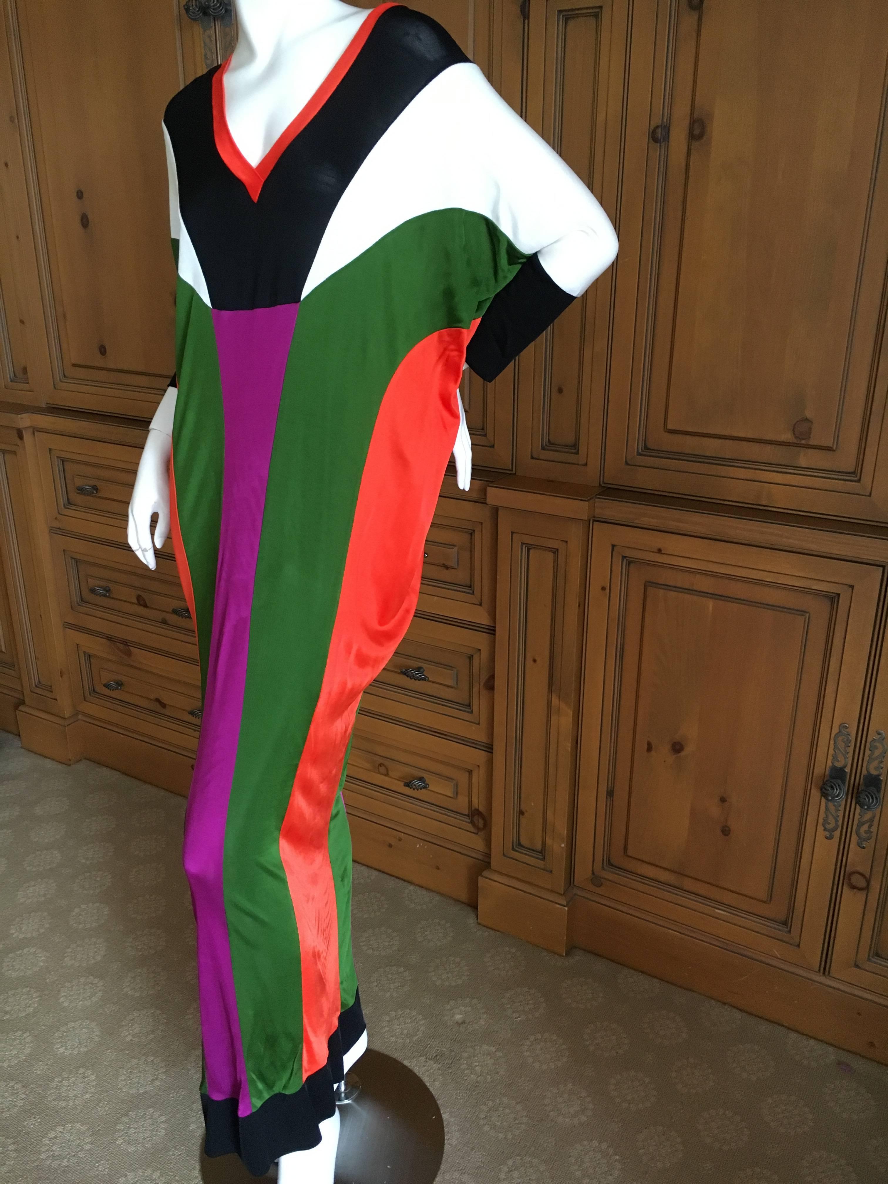 Jean Paul Gaultier Color Block Caftan from the Soleil  collection;
Size S 
Bust 50