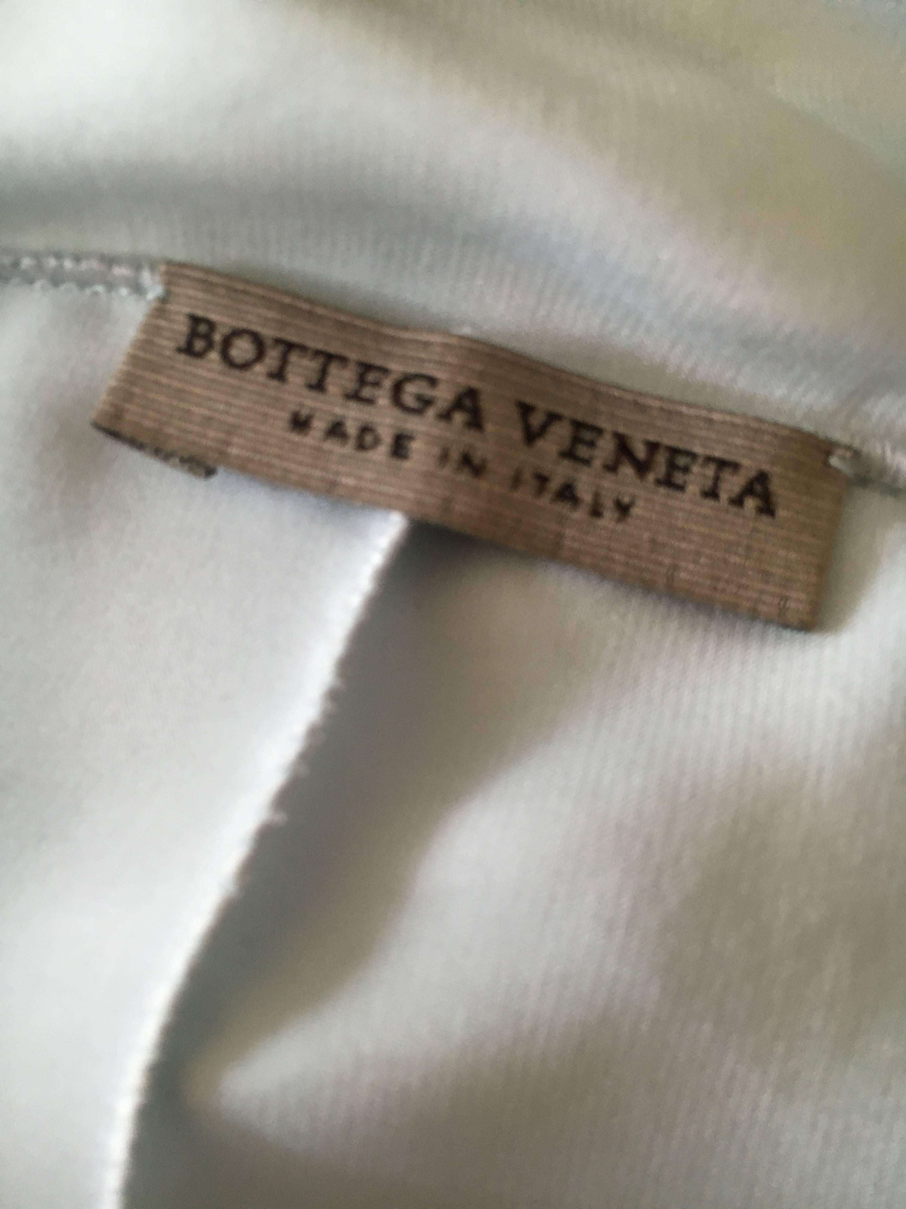 Bottega Veneta Pale Turquoise Feathered Silk Dress by Tomas Maier For Sale 5
