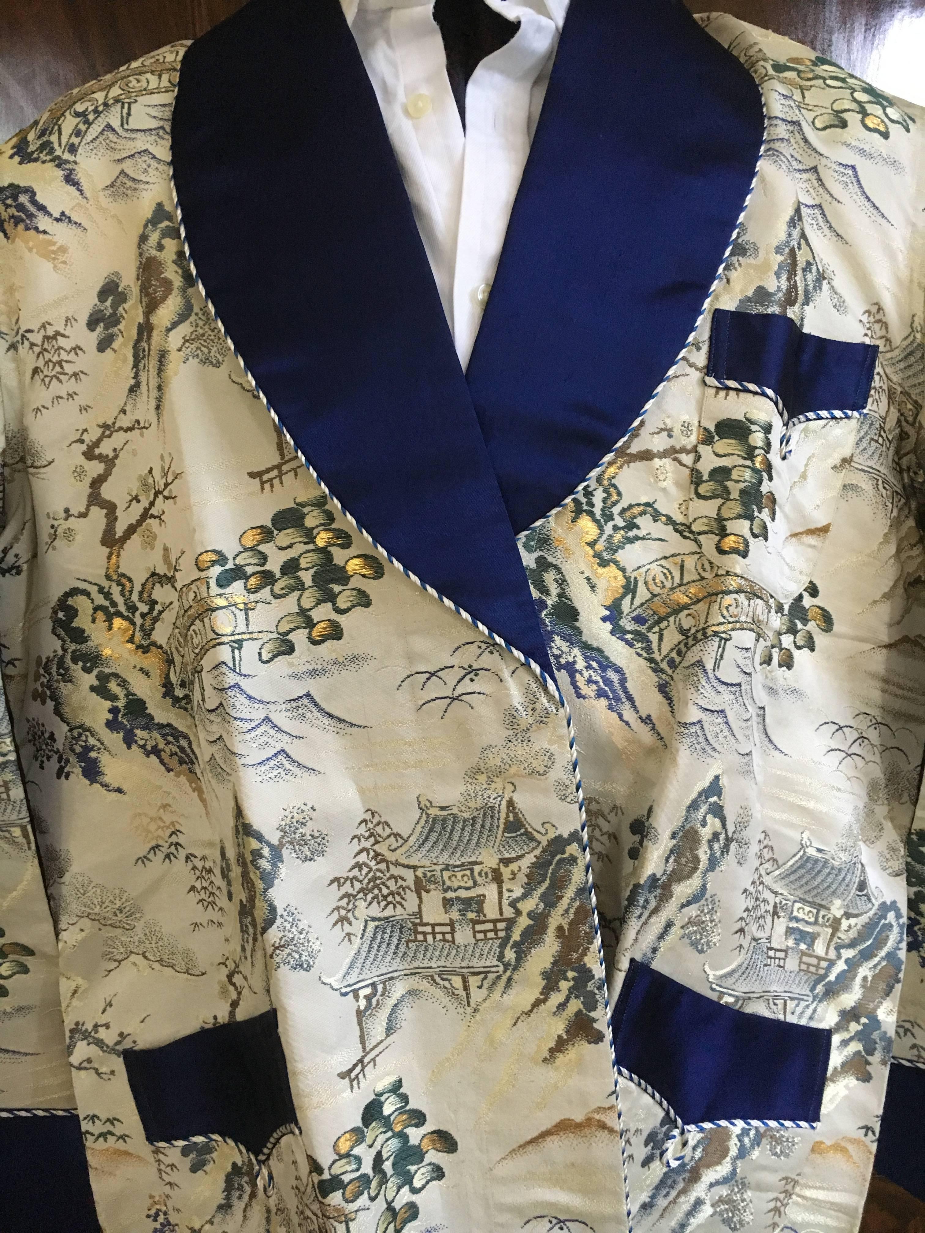 1950's Gentleman's Kimono Fabric Smoking Jacket Made in Japan .
See all the great vintage menswear and accessories in this collection.
Three generations of aristocratic living under one roof, amazing stuff.
Chest 44