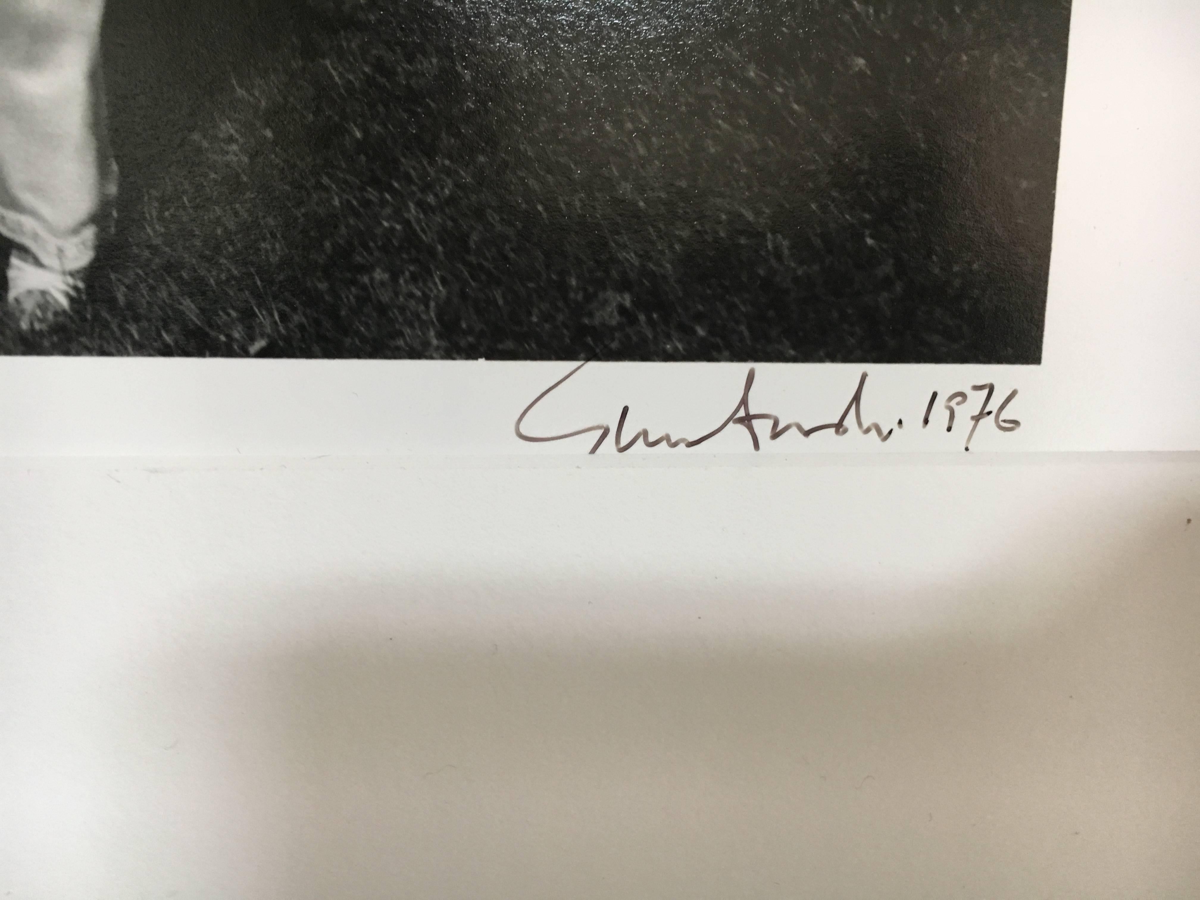Black Victor Skrebneski signed Estee Lauder Ad Photograph Karen Graham 1976