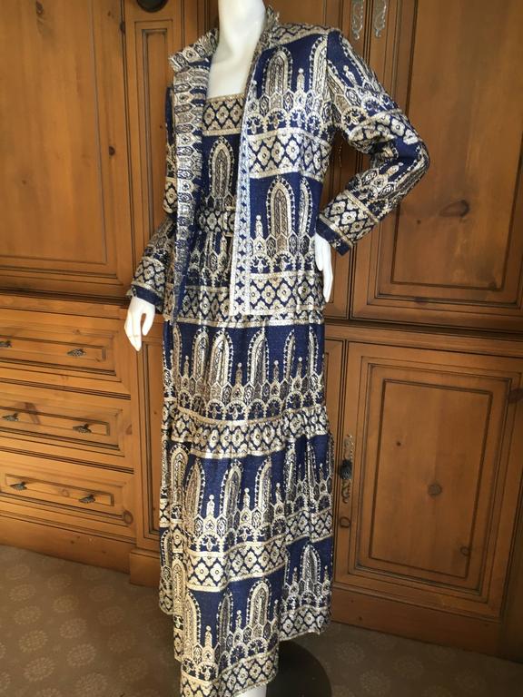1960s Jeweled Belt Oscar De La Renta Museum Dress main image 1