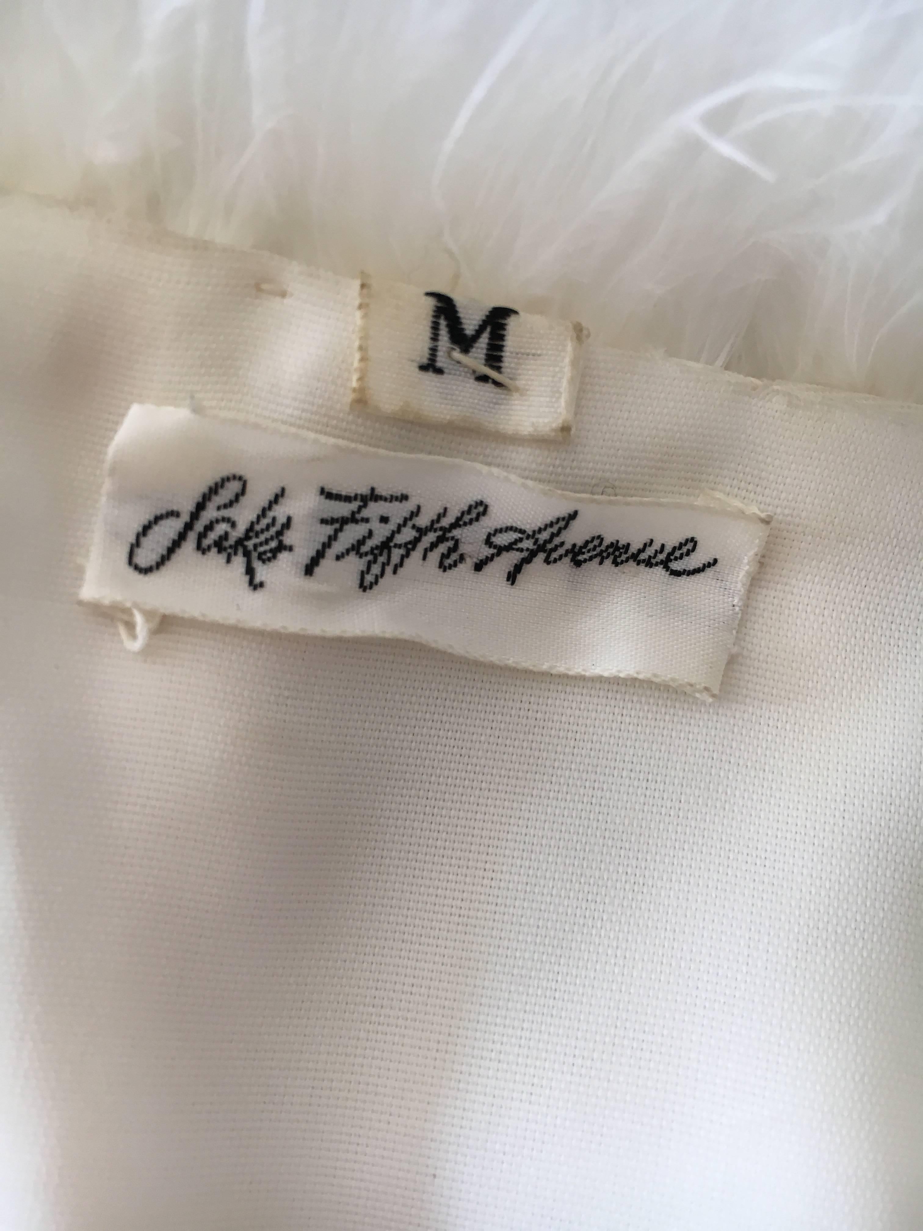 Saks Fifth Avenue 1960 White Maribou Feather Jacket For Sale 2