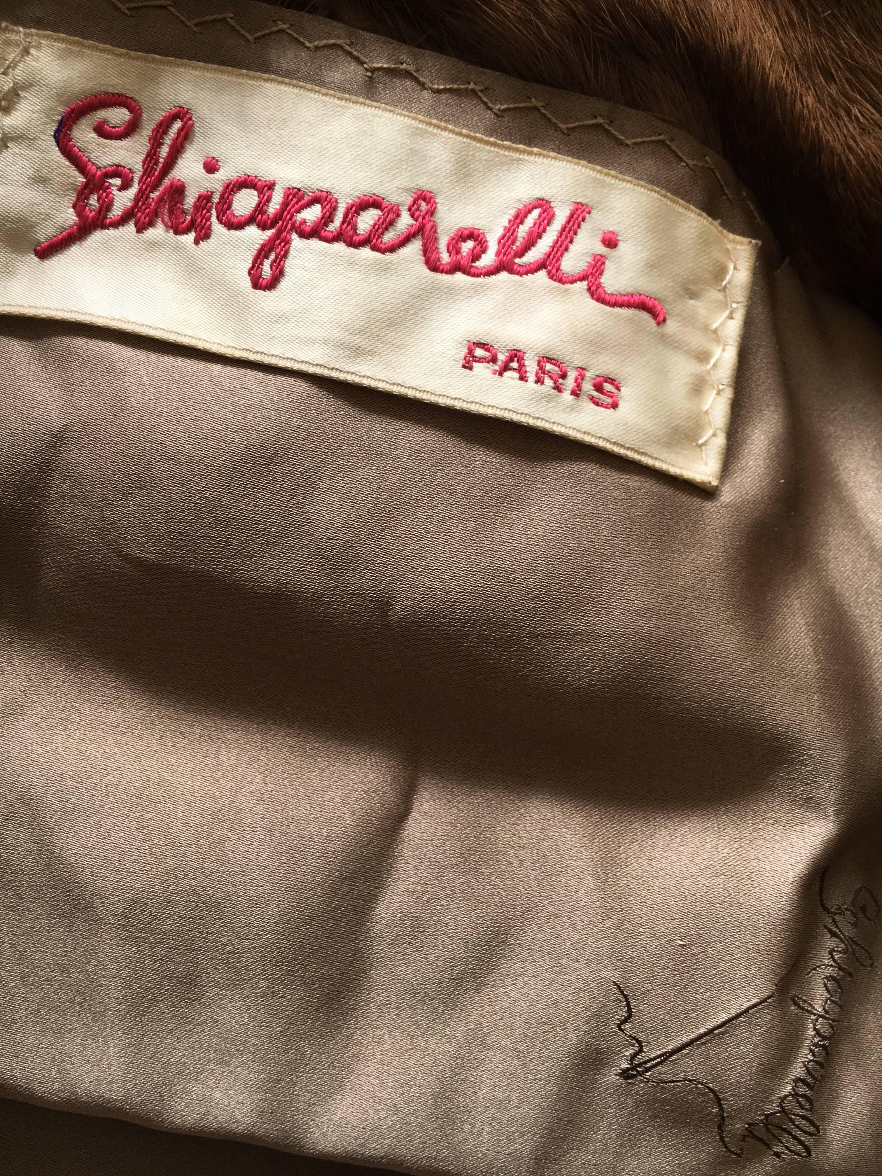 Schiaparelli Paris Mink COat For Sale 1