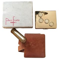 Paul Flato Compact and Lipstick in Original Leather Case with Box 7