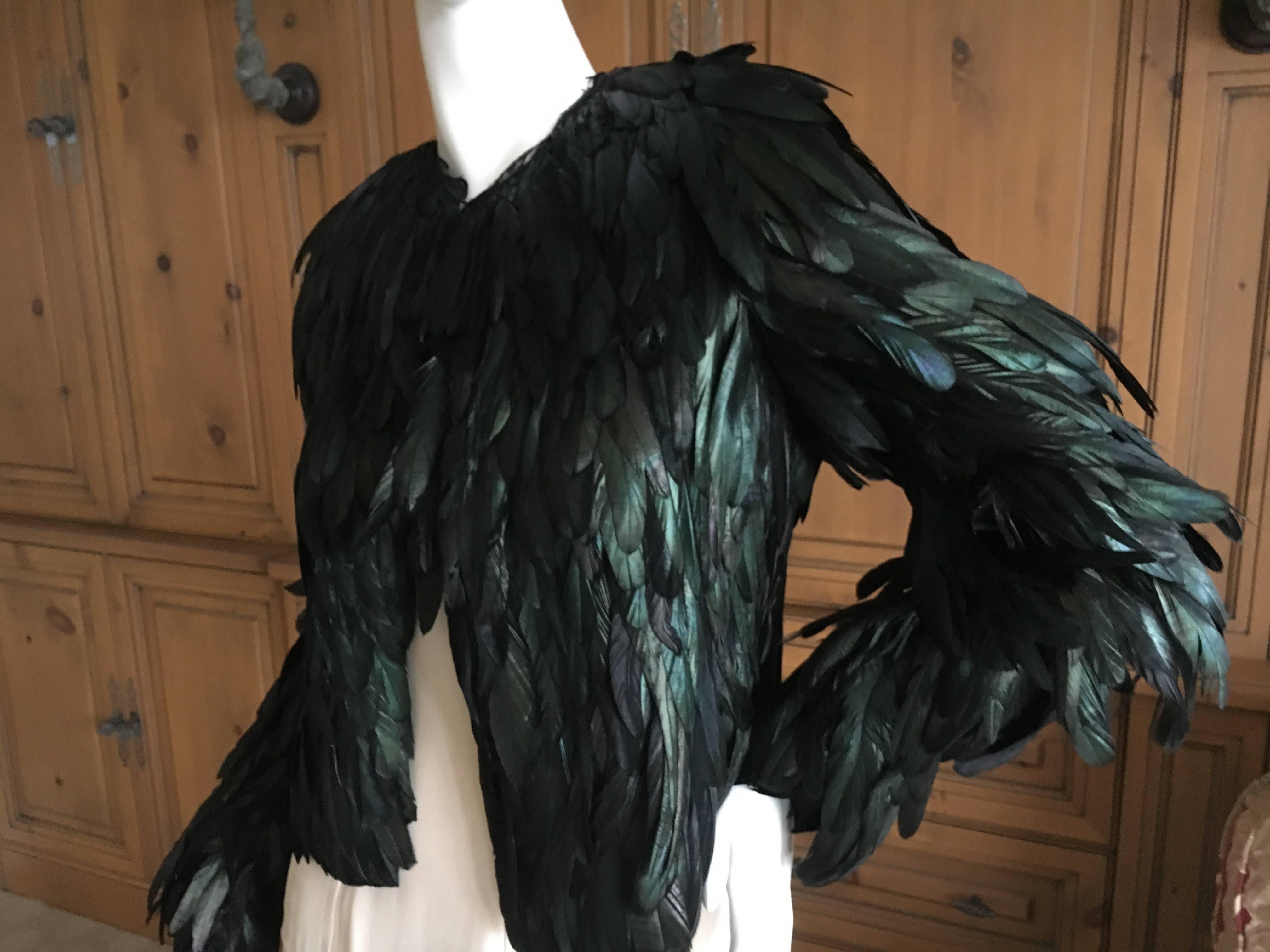 Gucci Iridescent Coq Feather Jacket 1