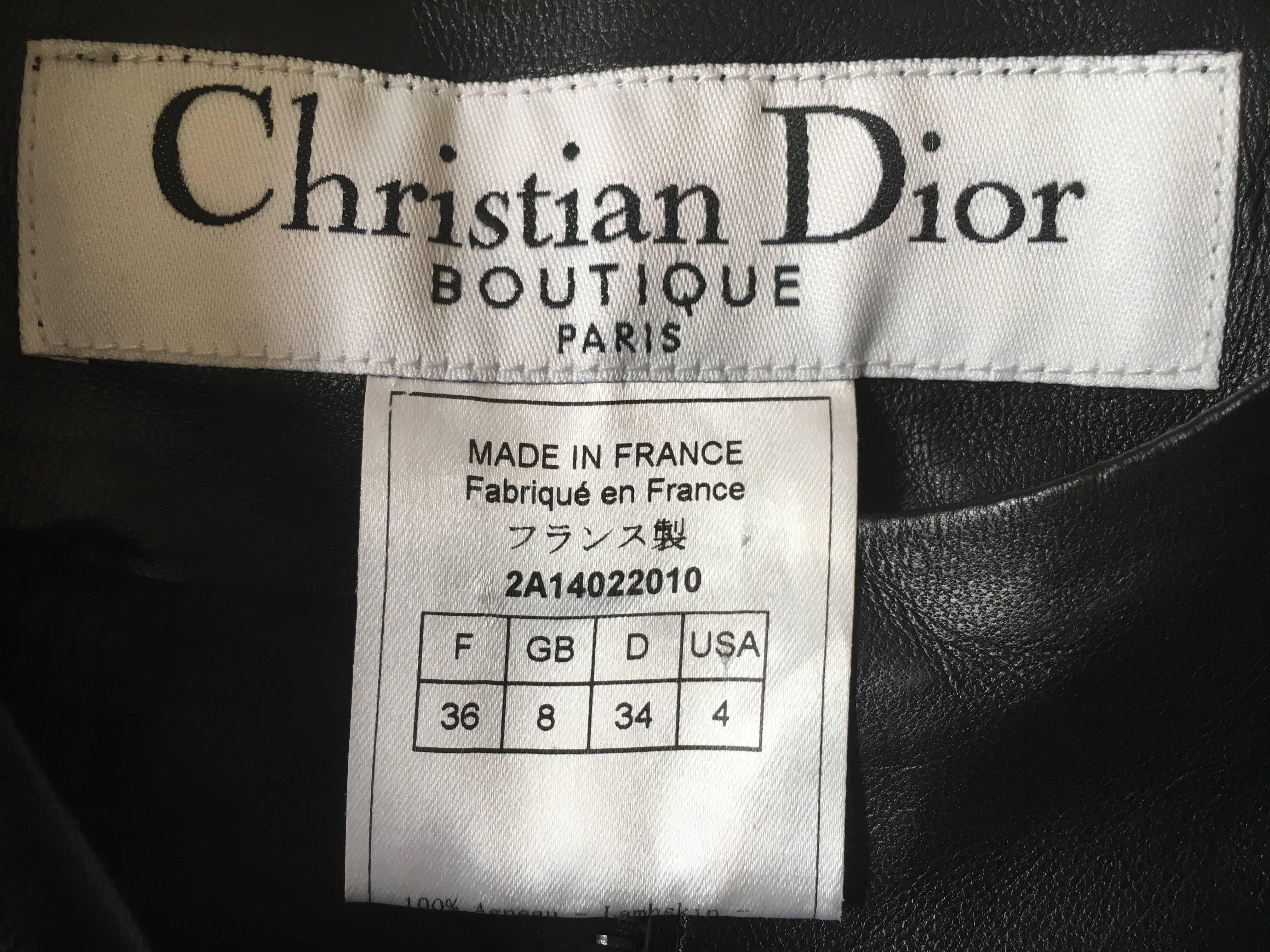 Christian Dior Black Lambskin Leather Corset Laced Bondage Jacket by Galliano 1