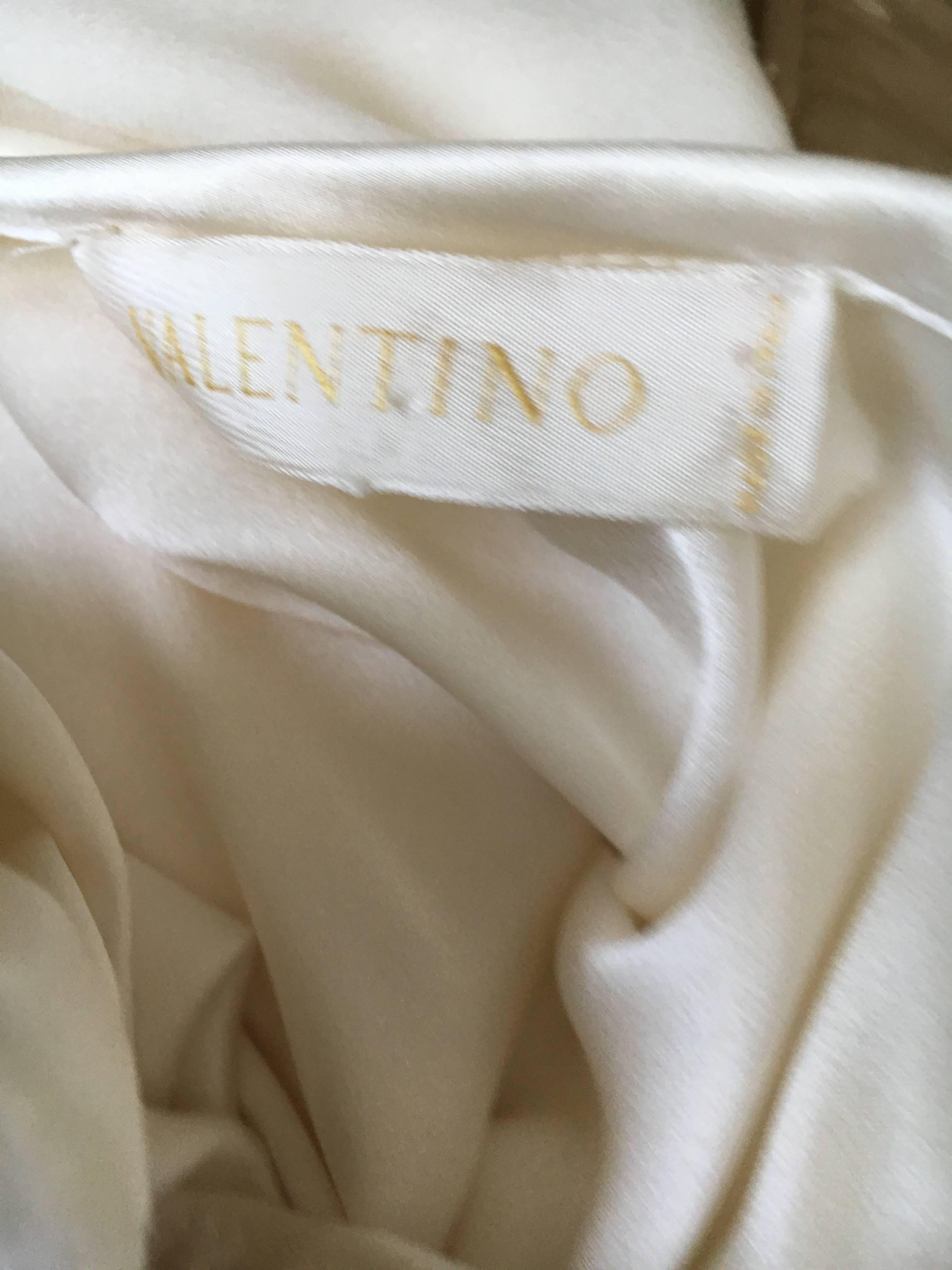Valentino Custom Made Silk Halter Embroidered Wedding / Evening Dress 4