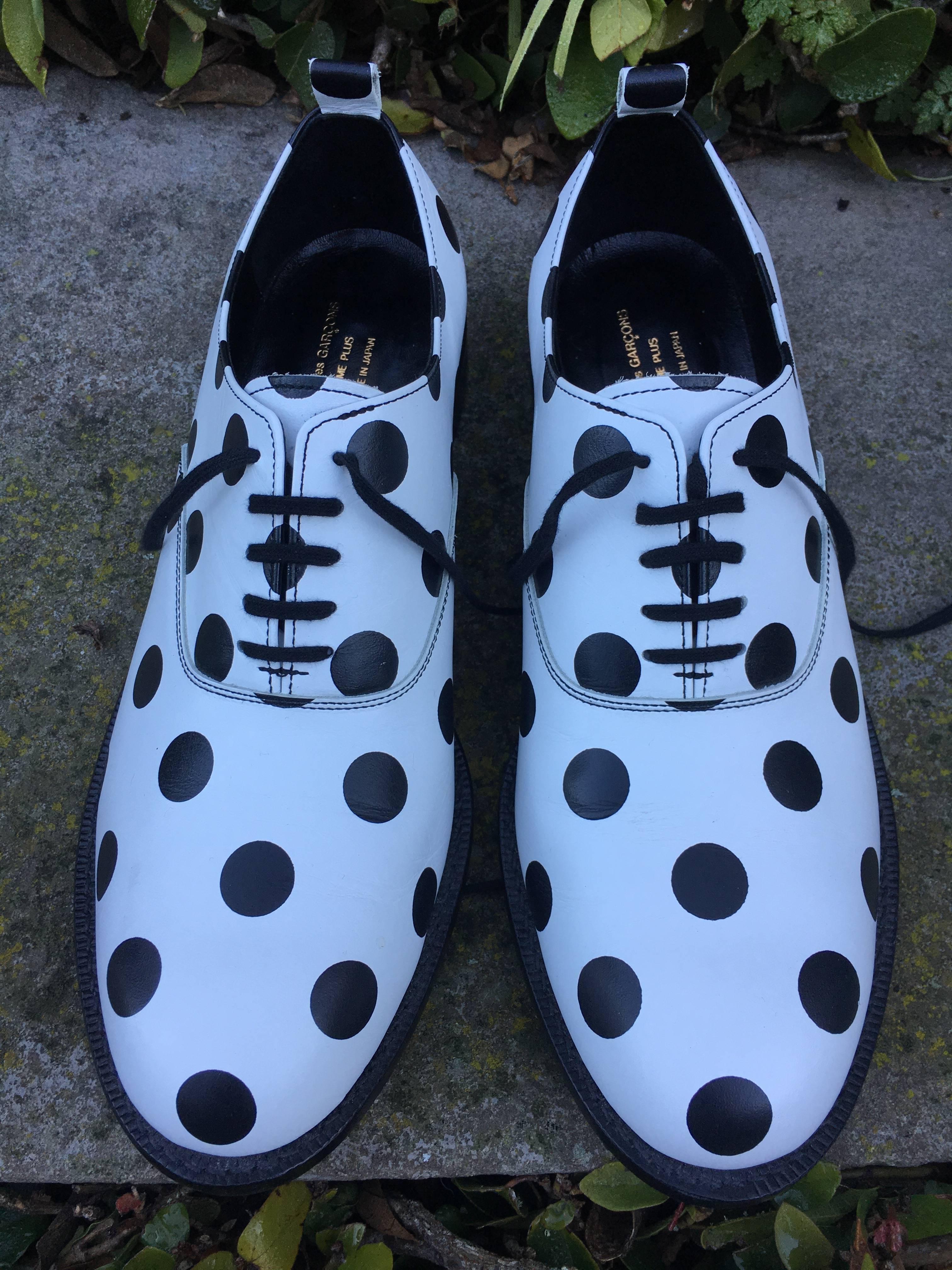 Men's Comme des Garcons Mens Polka Dot Shoes New Size 9.5 US For Sale