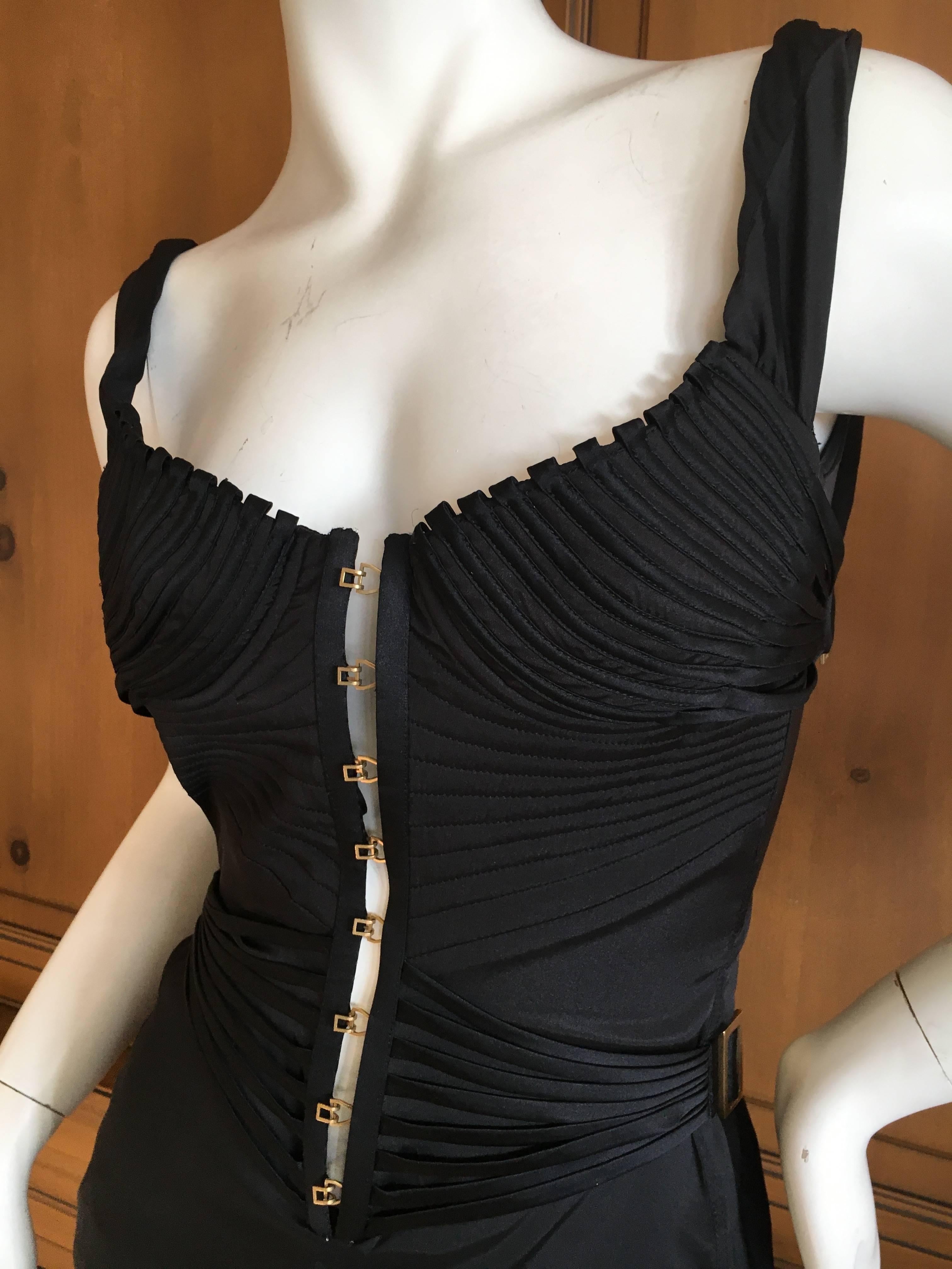 Gucci by Tom Ford Black Corset Dress Tom Ford Book Dress on SJP In Excellent Condition In Cloverdale, CA