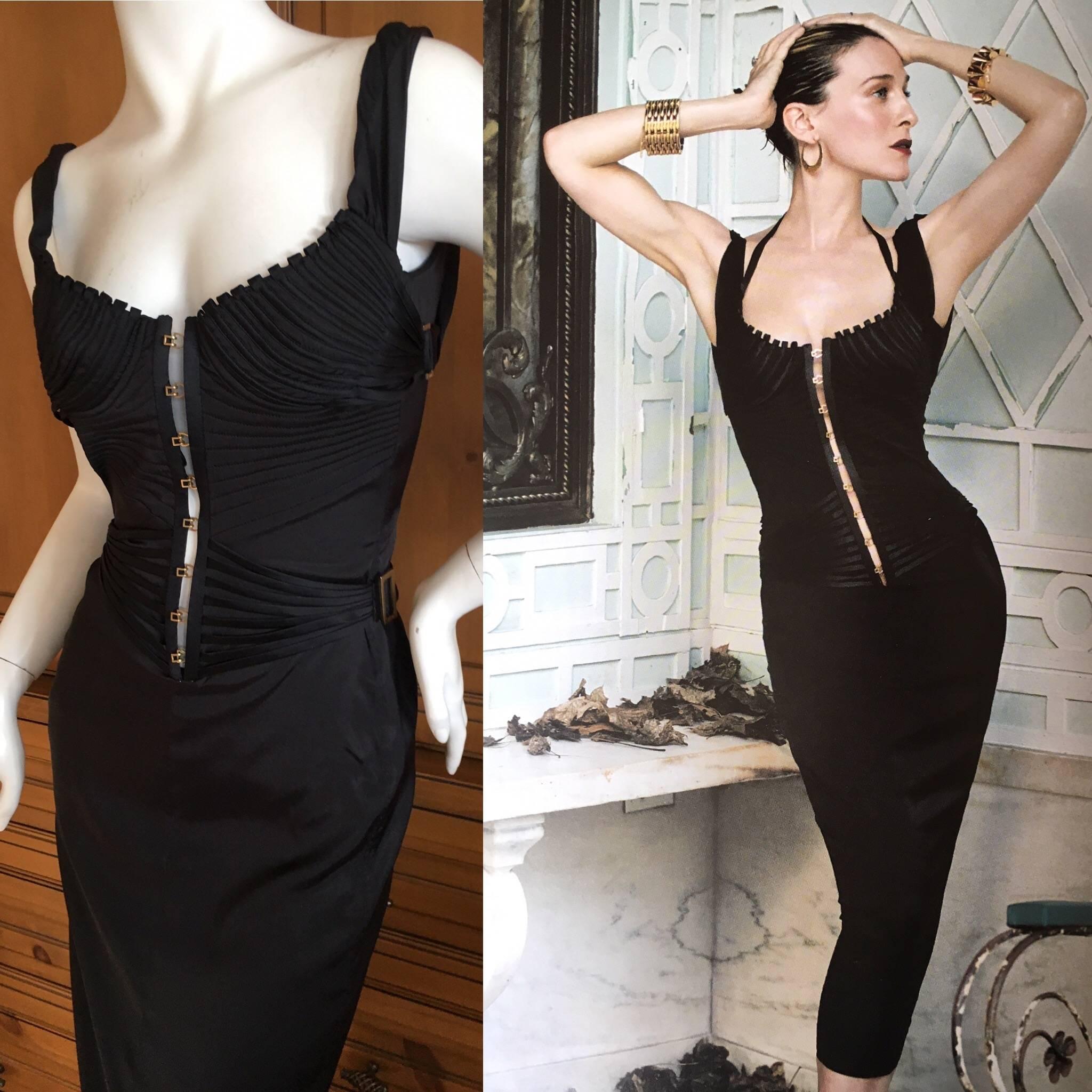 Gucci by Tom Ford Black Corset Dress Tom Ford Book Dress on SJP 3