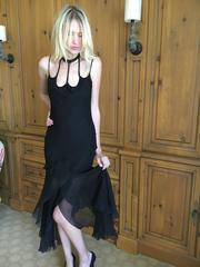 Dior Bergdorf Goodman 1990's Black Silk Dress with Jet Bead Bondage Neckline