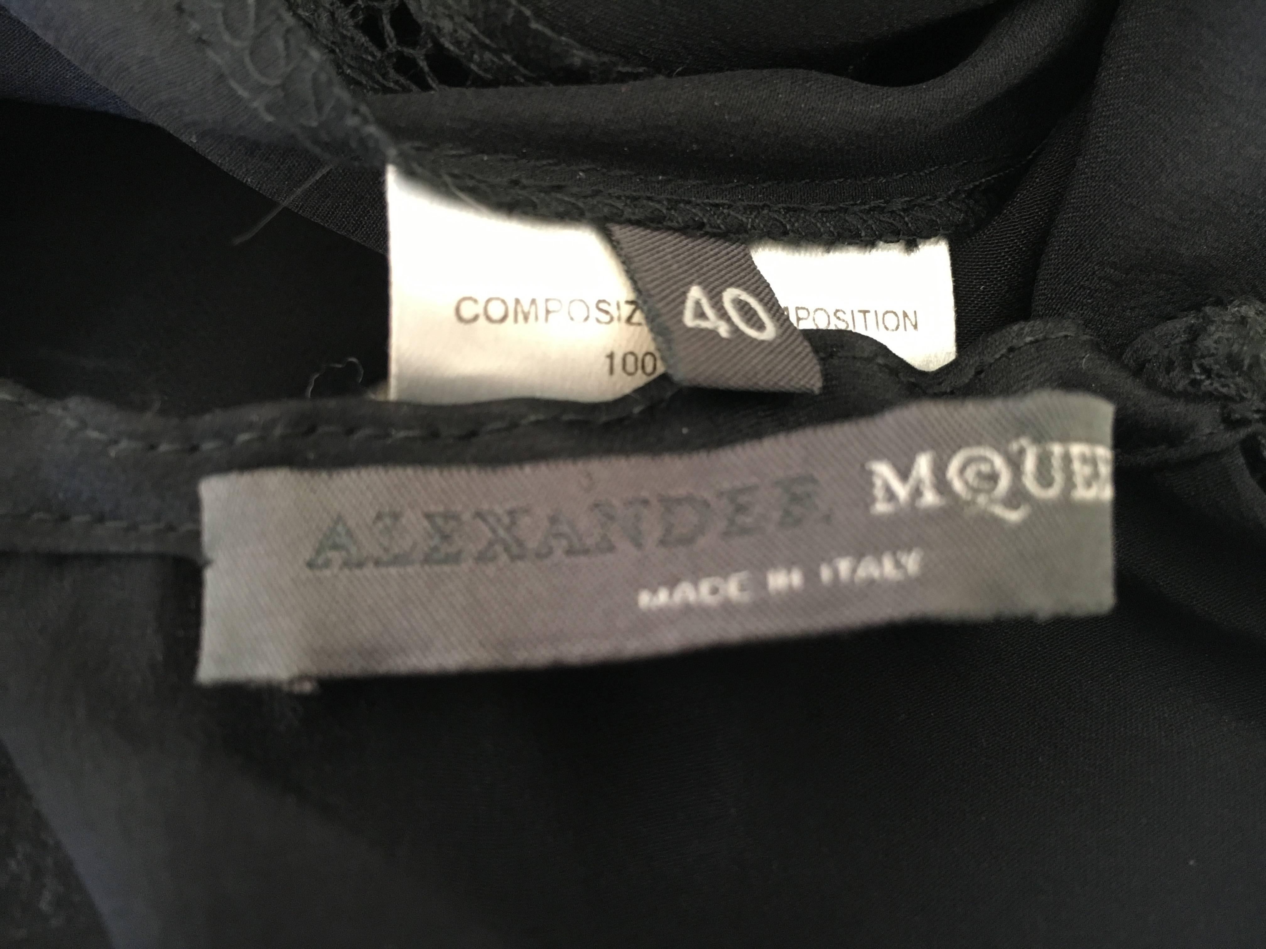 Alexander McQueen Fall 2002 Supercalifrgilistic Collection Little Black Dress For Sale 3
