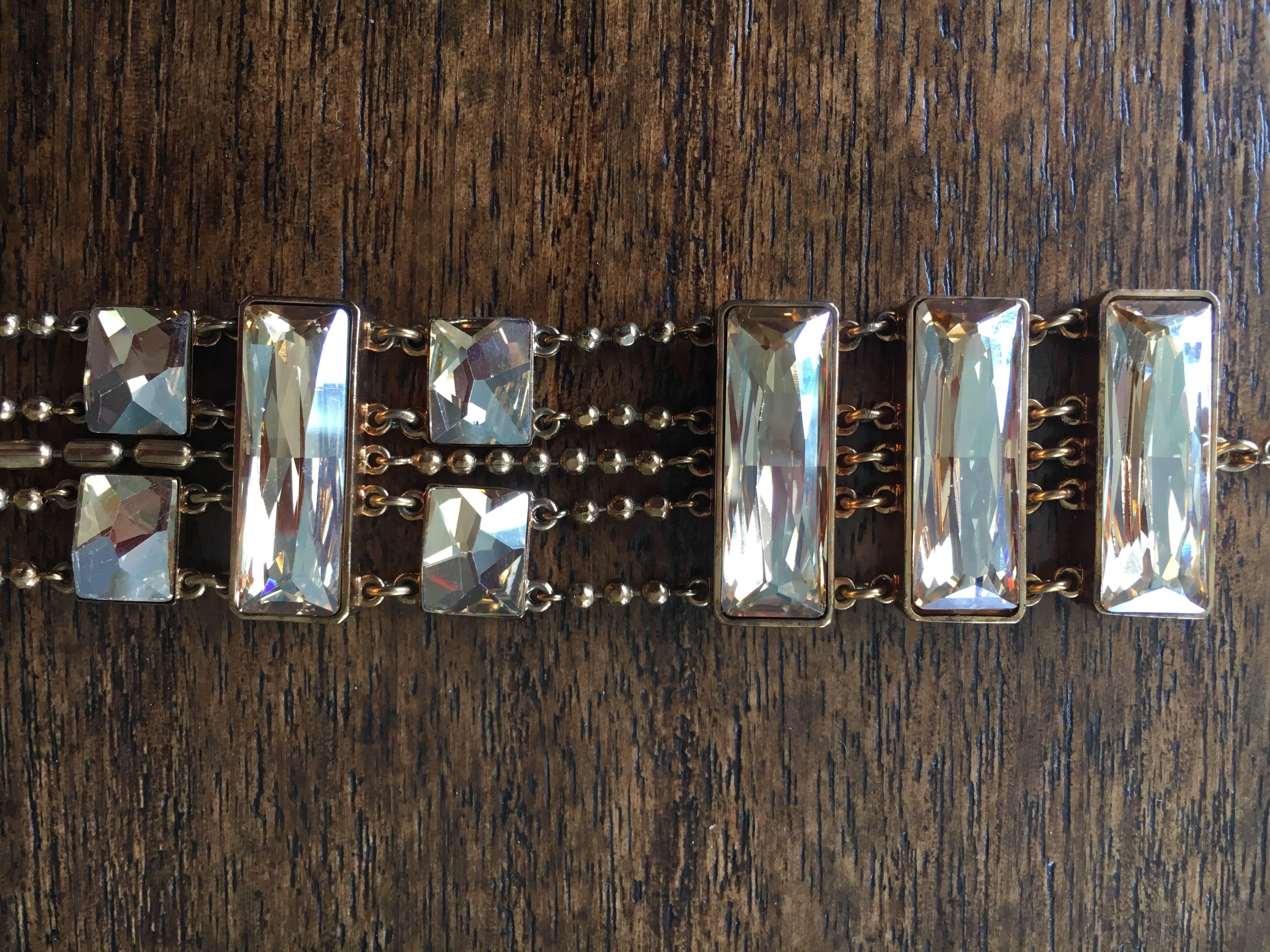 Christian Dior by John Galliano Rare Crystal Chocker Necklace 3