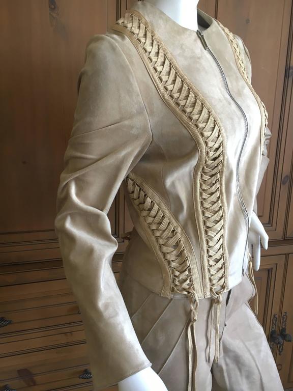Galliano Dior corseted lace jacket (2002) in beige