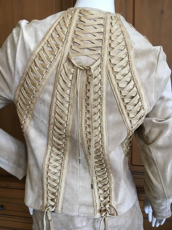 Christian Dior by John Galliano Suede Corset Lace Jacket For