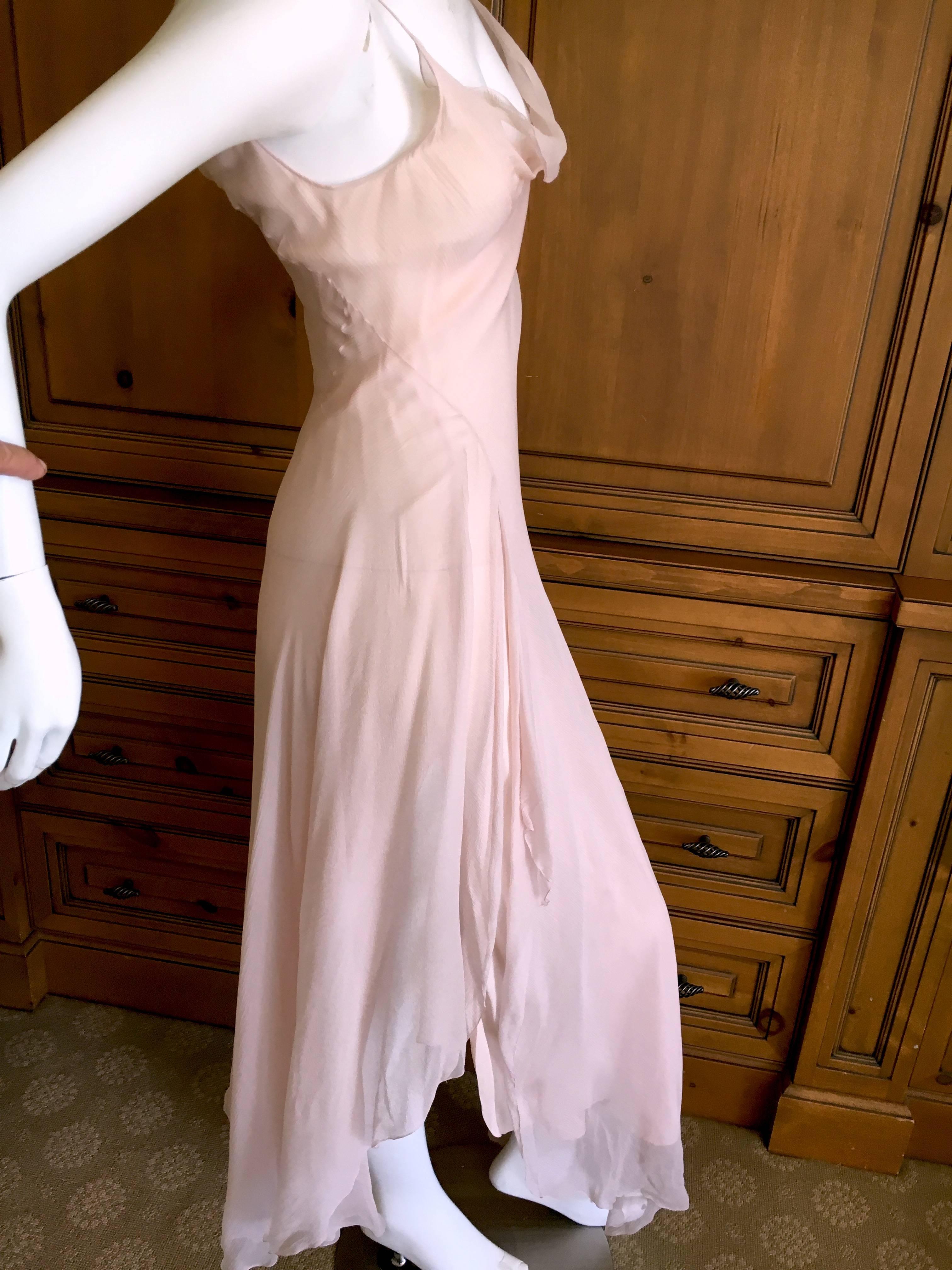 John Galliano SS 1999 Ballet Russe Collection Bias Cut Silk Chiffon Draped Dress In Excellent Condition In Cloverdale, CA