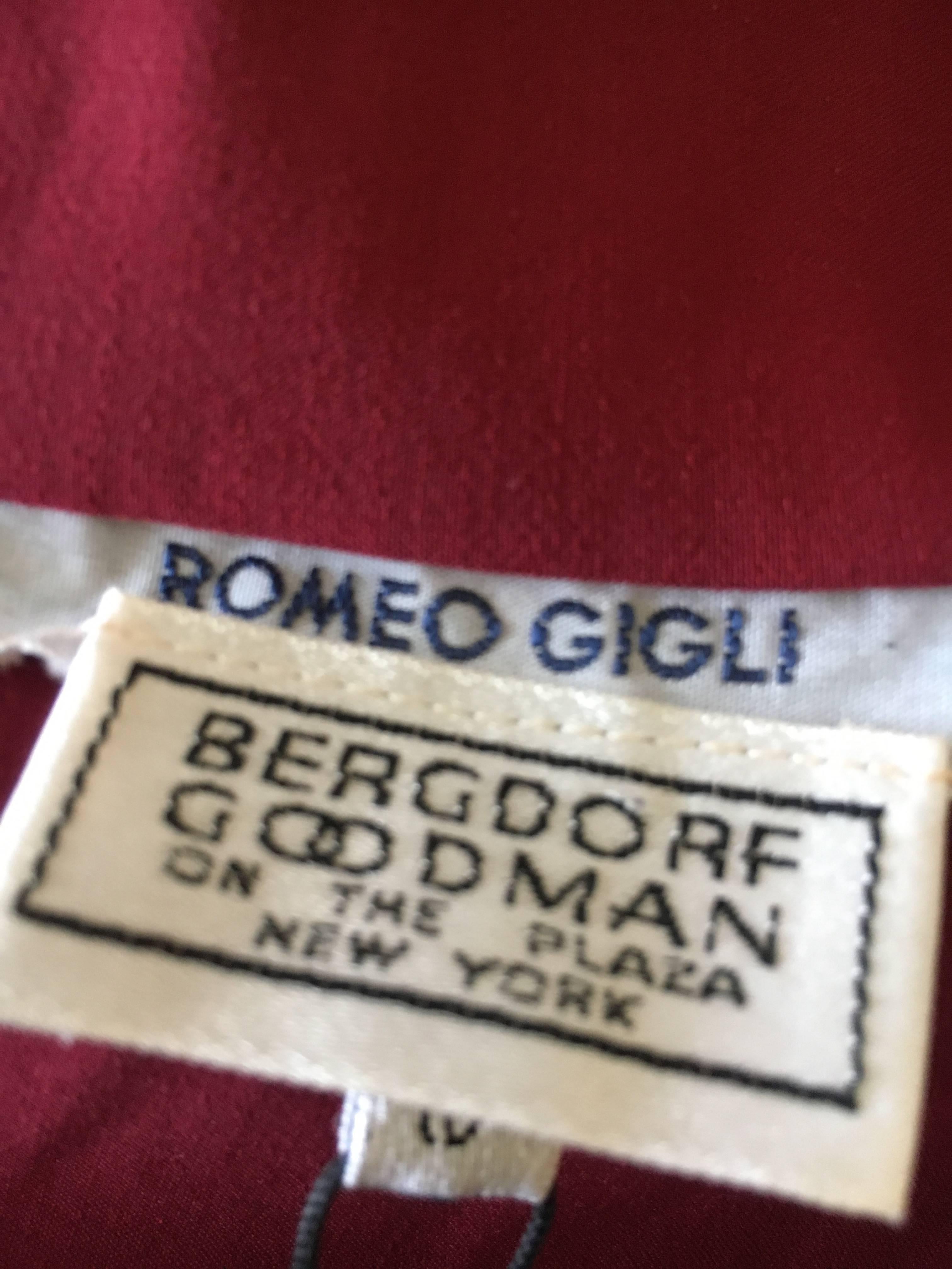 Women's or Men's Romeo Gigli for Bergdorf Goodman Revealing Red Wrap Dress For Sale