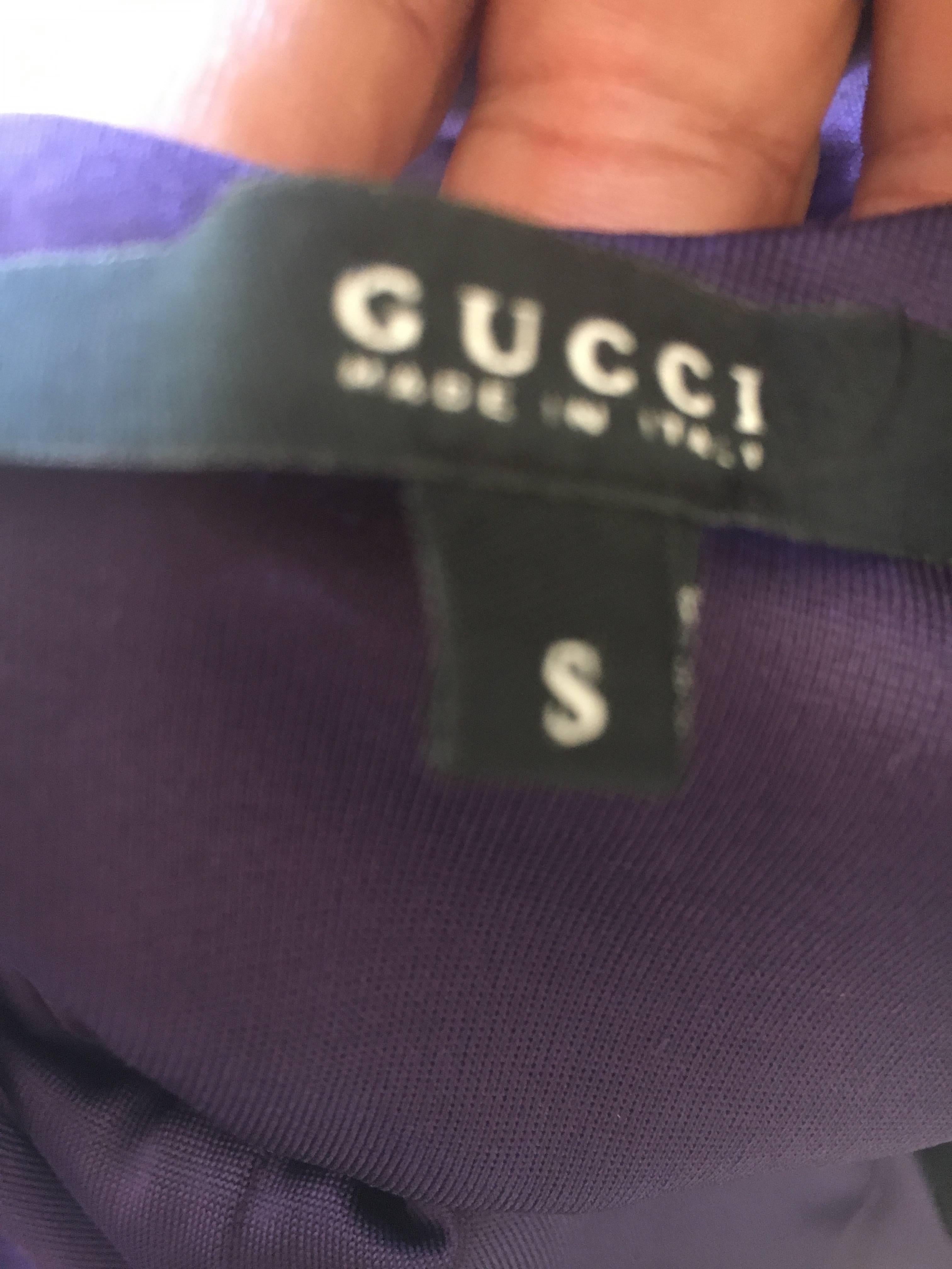 Gucci by Tom Ford Purple Backless Knot Dress In Excellent Condition For Sale In Cloverdale, CA